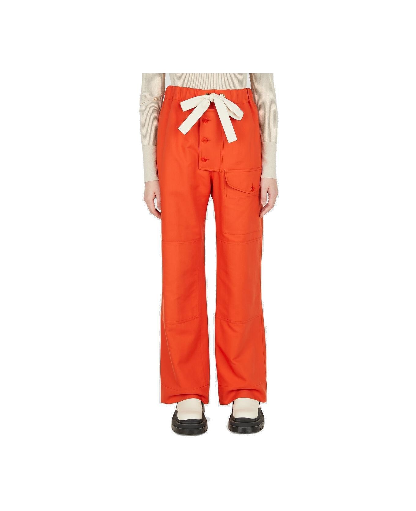Stella McCartney High Waist Wide-leg Trousers - RED