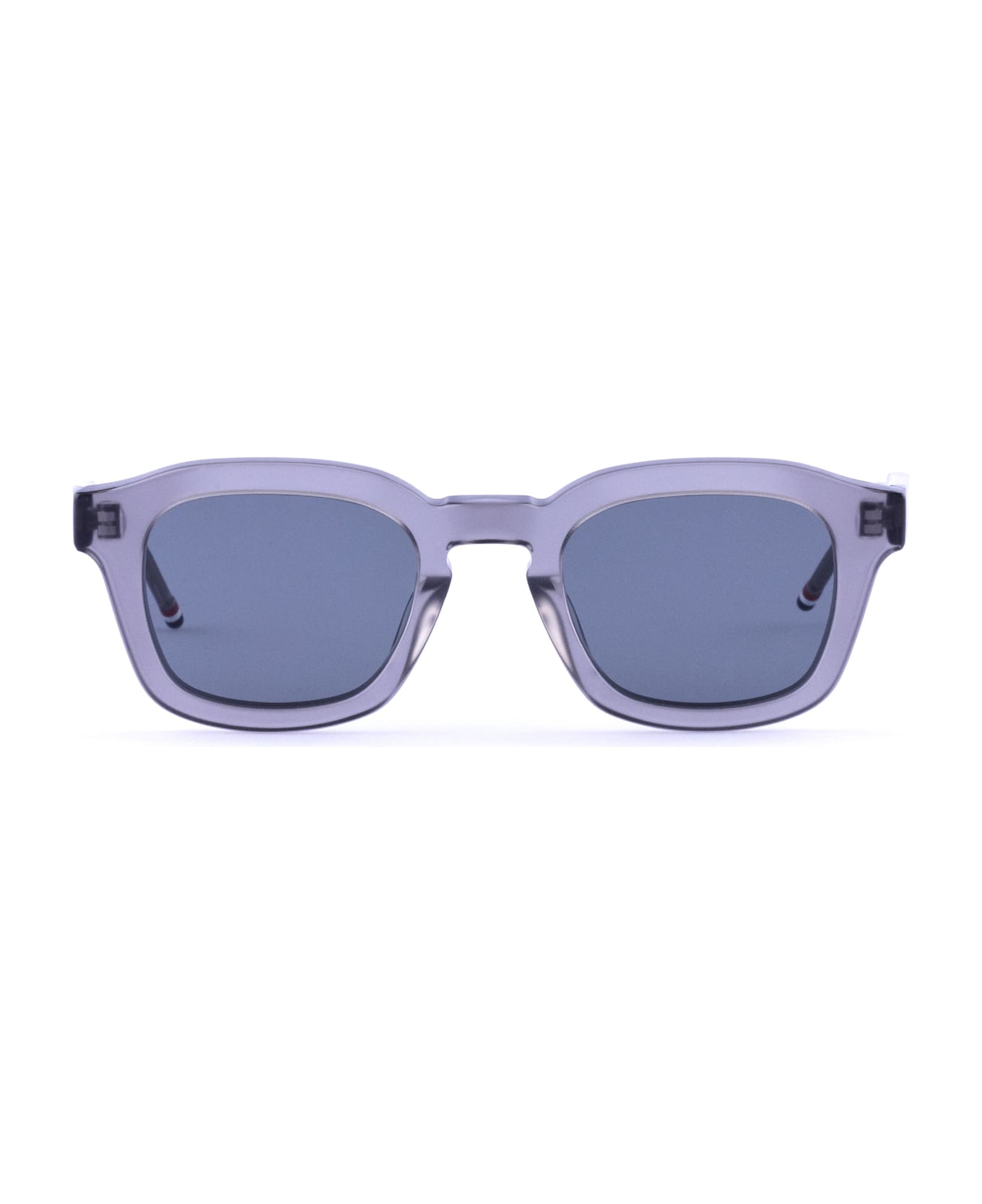 Thom Browne Rectangular - Satin Crystal Grey Sunglasses - grey