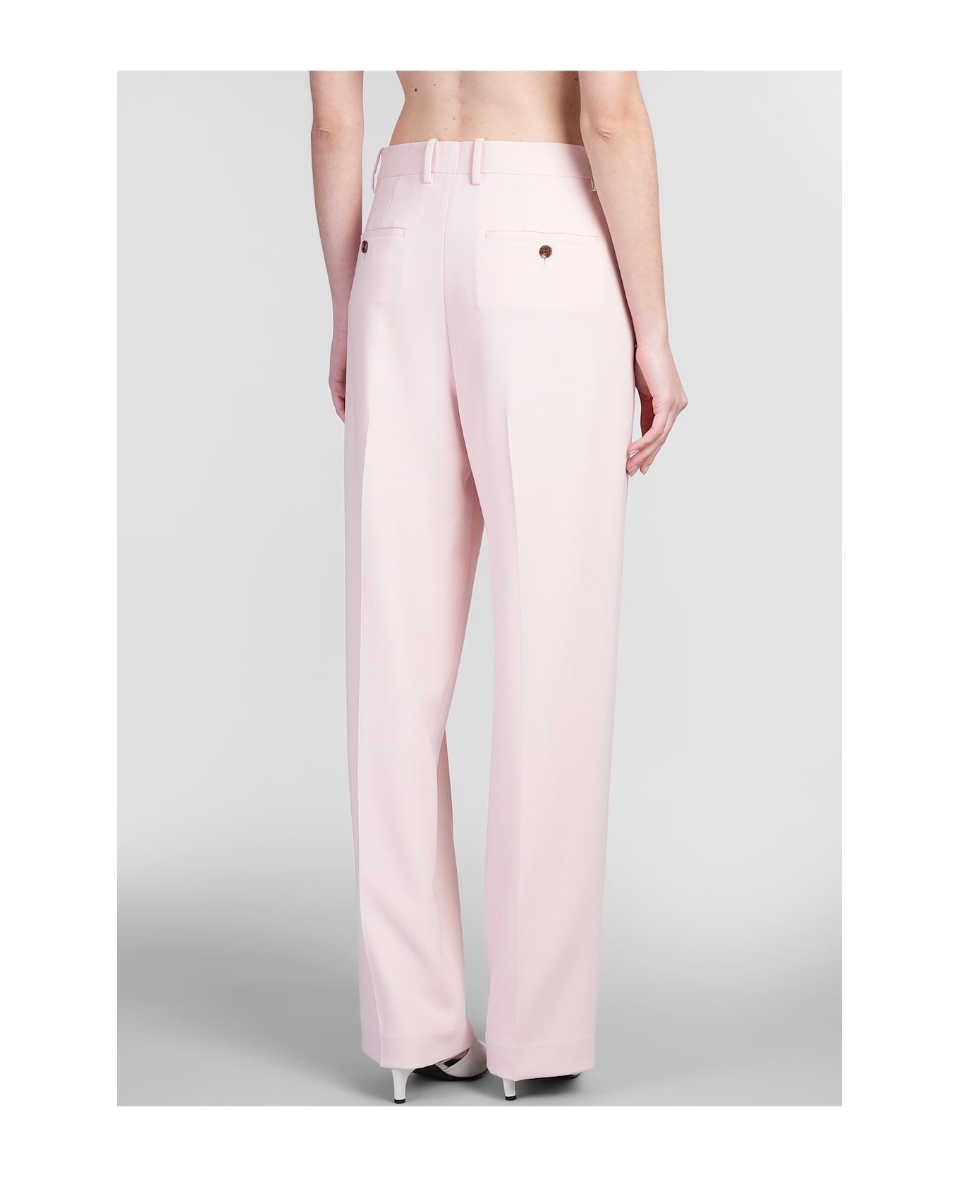 Theory Pants In Rose-pink Triacetate - rose-pink