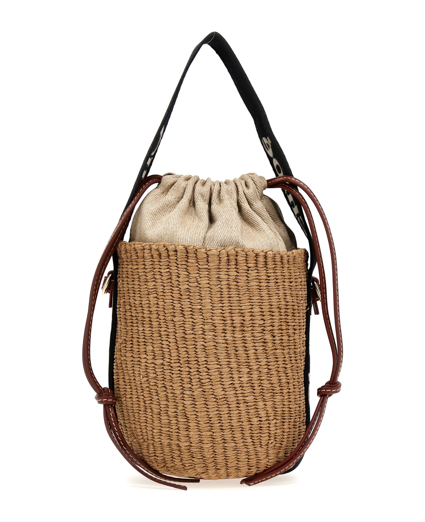 Chloé Woody Small Bucket Bag - Beige