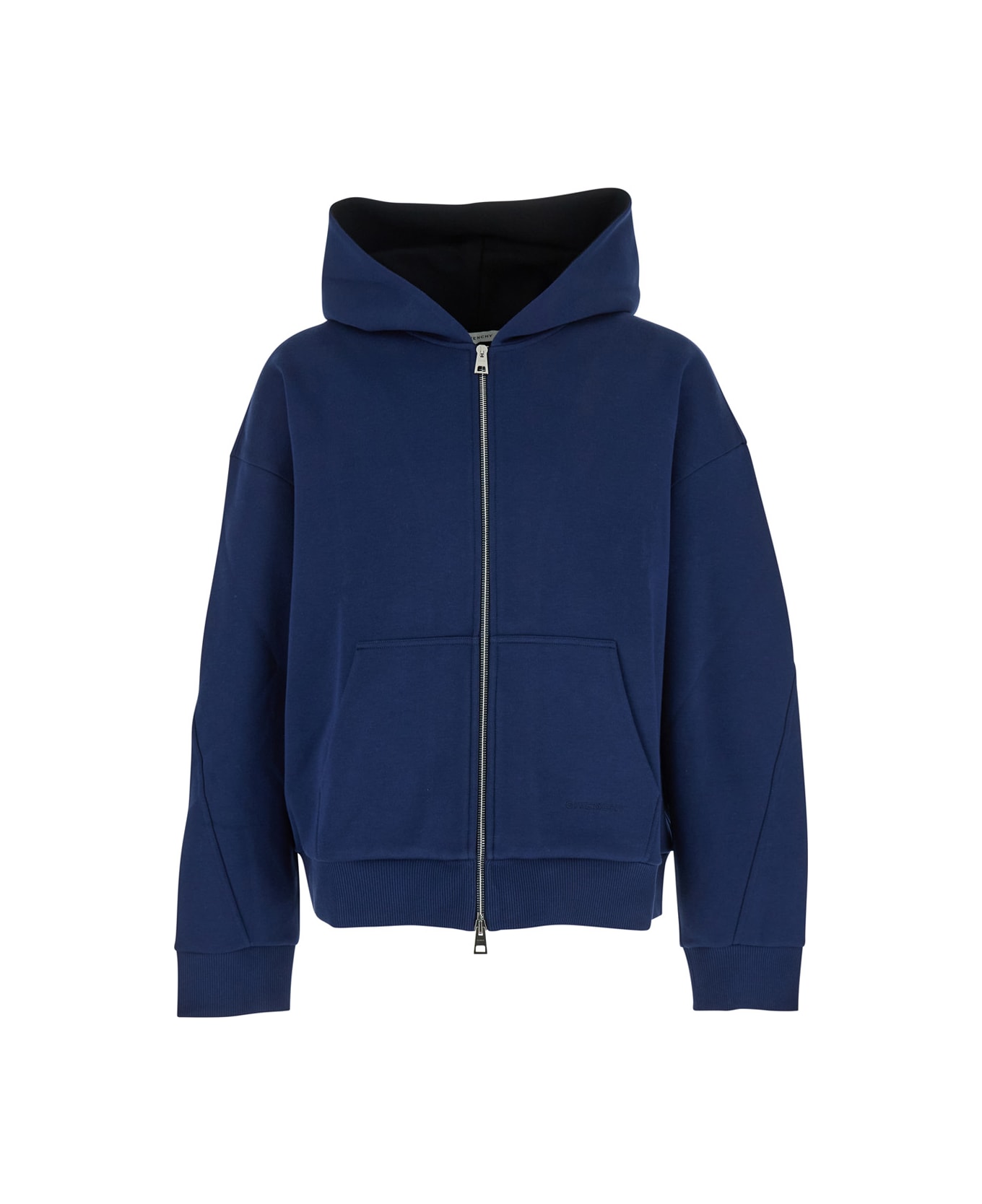 Givenchy Neoprene Con Cappuccio E Zip - Blu