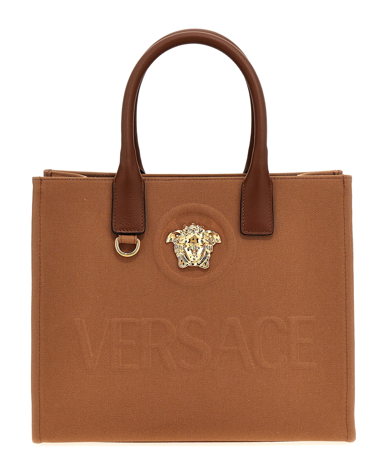 Versace 'la Medusa' Shopping Bag - Brown