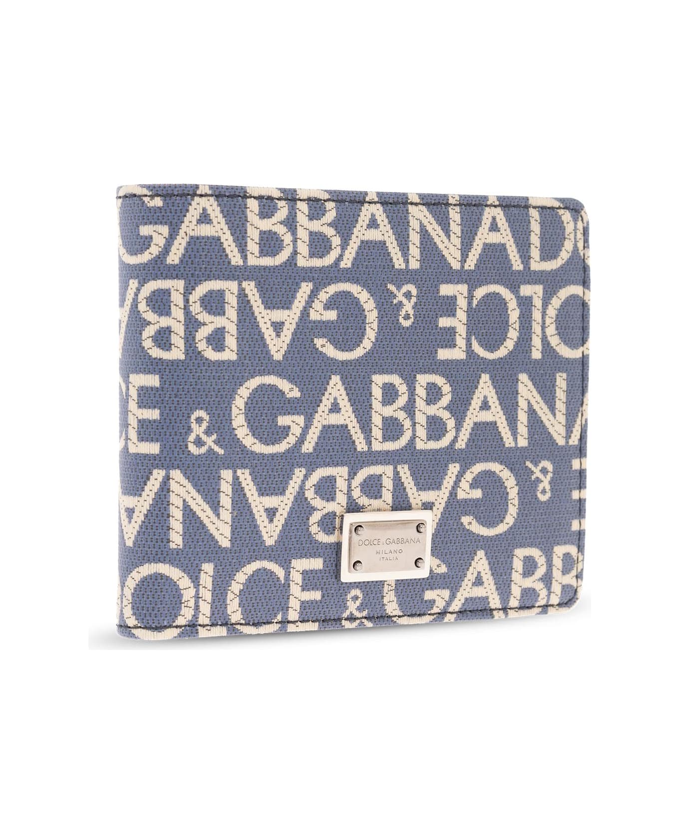 Dolce & Gabbana Folding Wallet - BLUE/NEUTRALS 財布