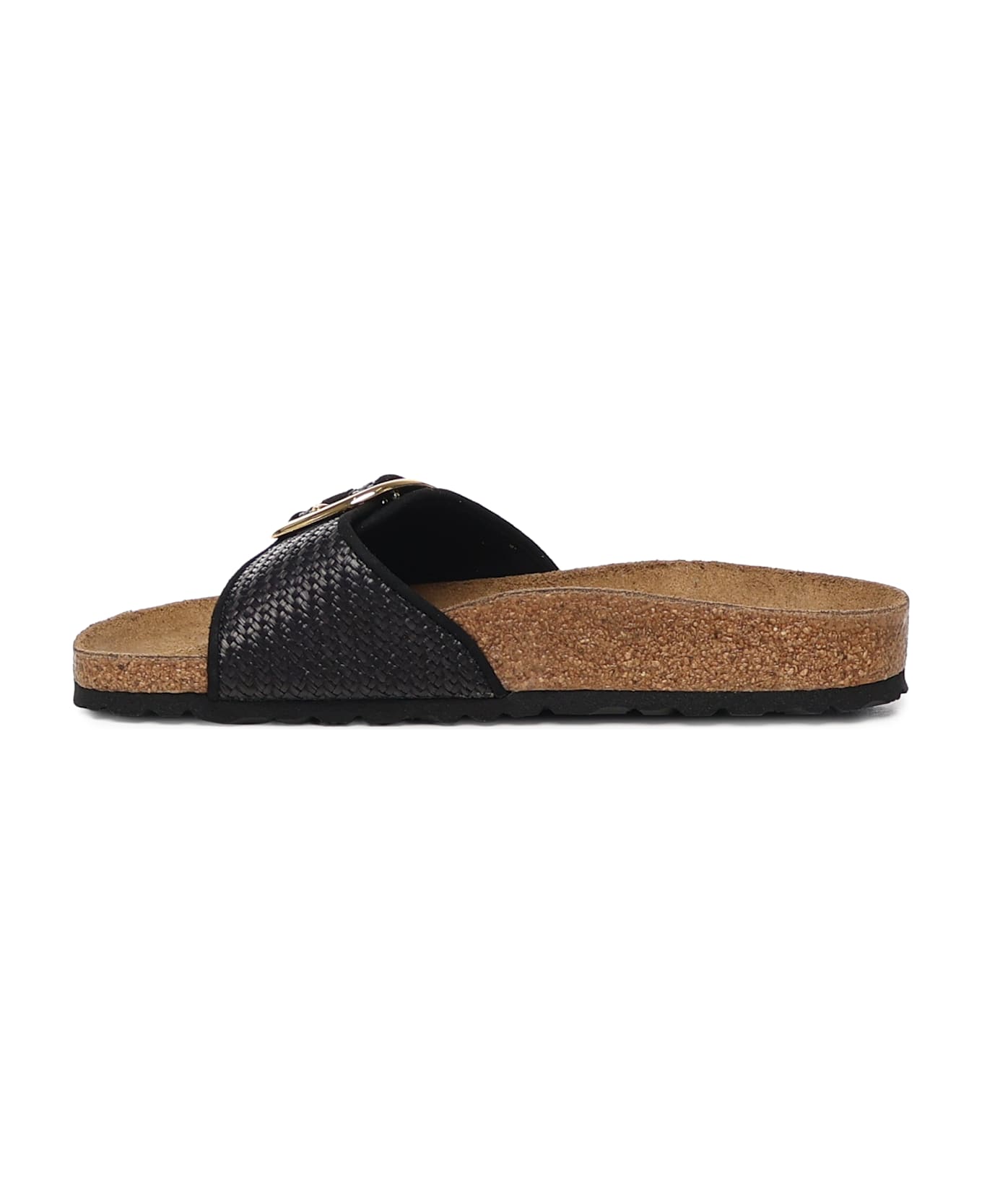 Birkenstock Madrid Raffia Sandals - Black
