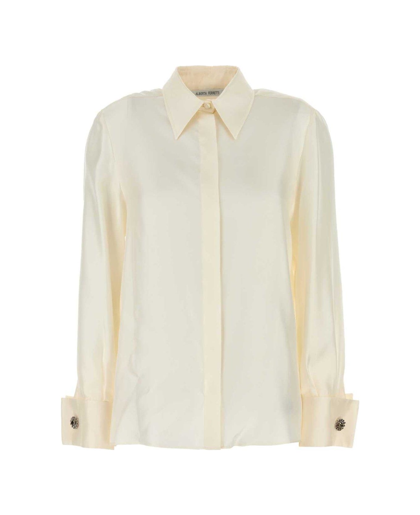 Alberta Ferretti Buttoned Straight Hem Shirt - Avorio