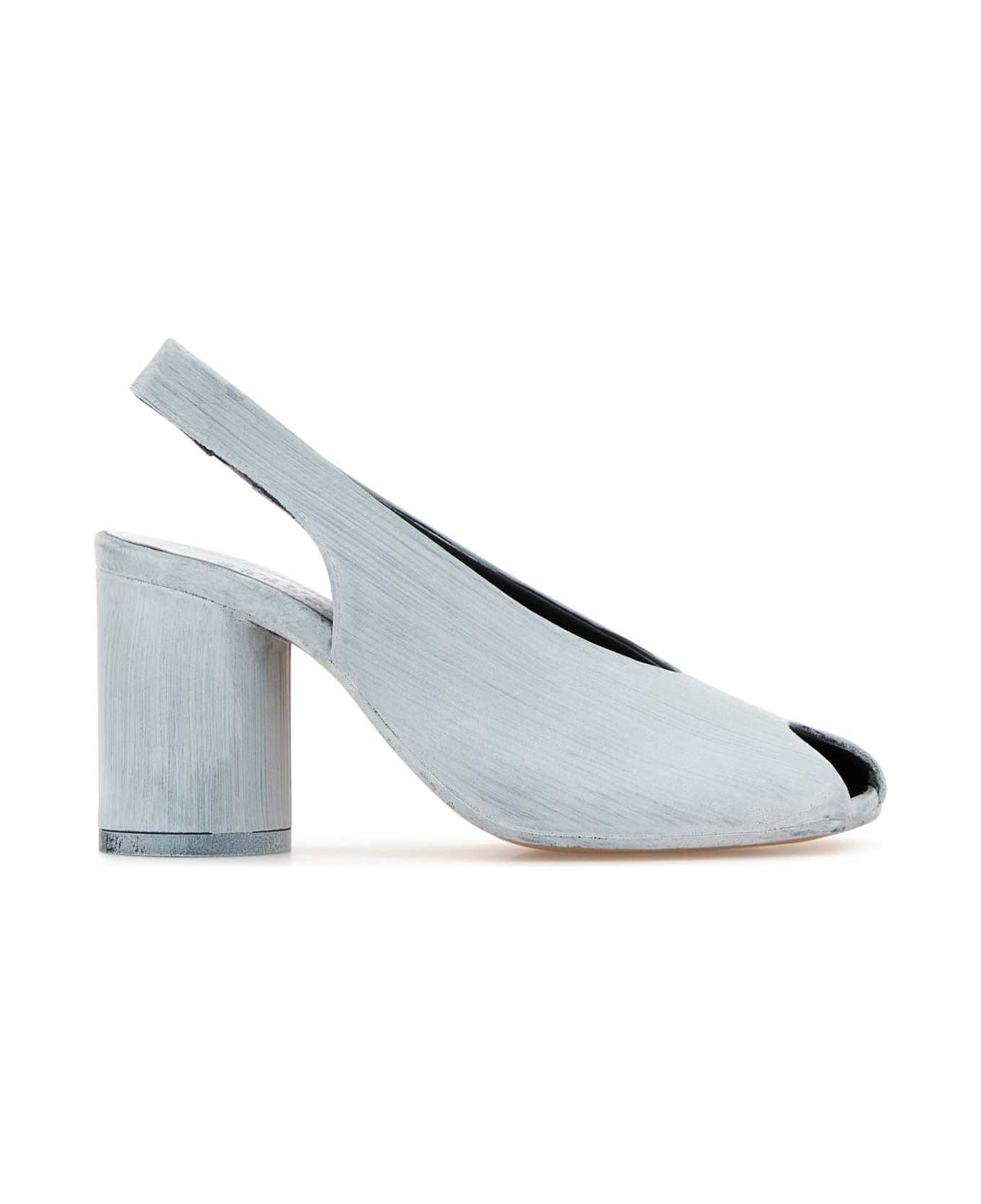 MM6 Maison Margiela White Leather Pumps - BLACKWHITE