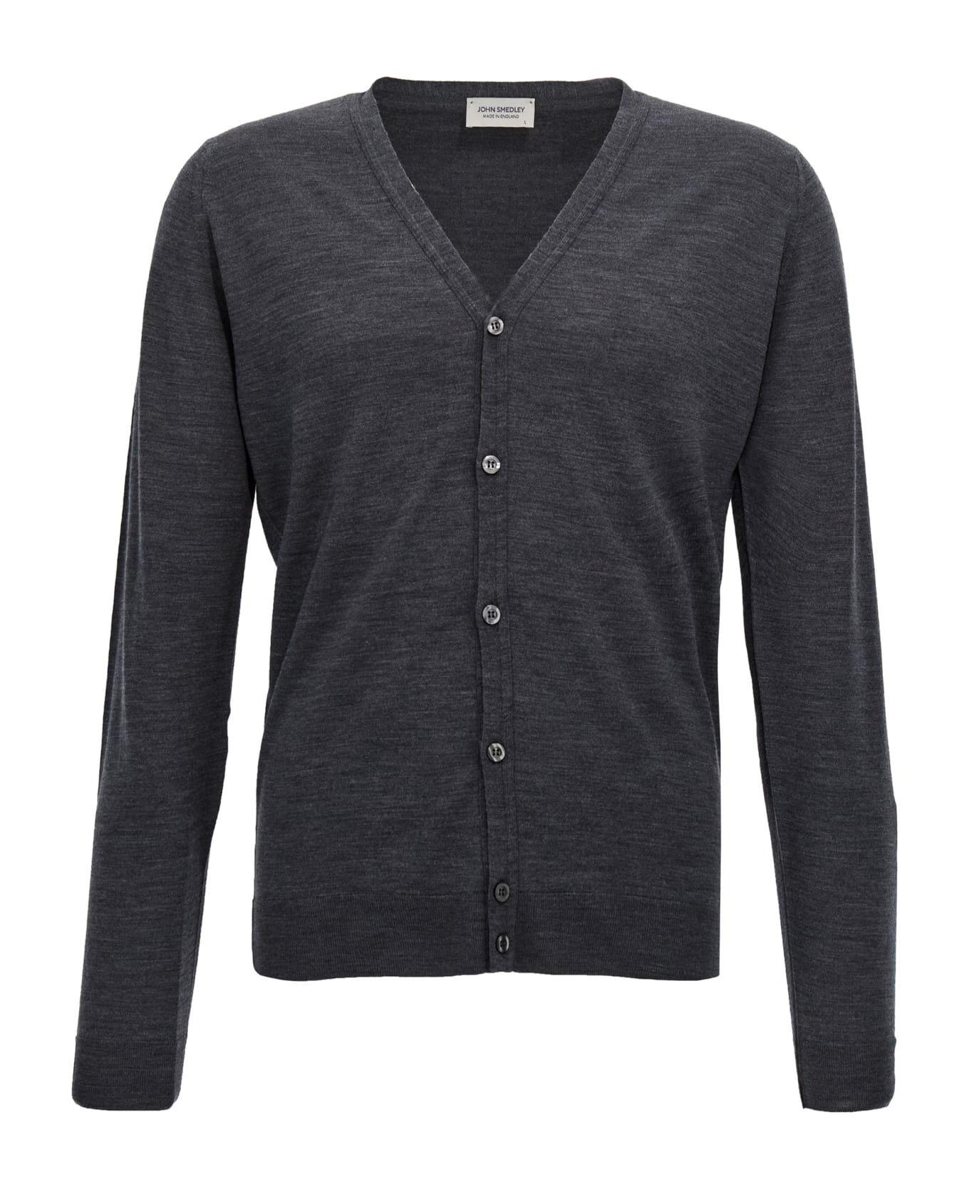 John Smedley 
petworth
 Cardigan - Gray