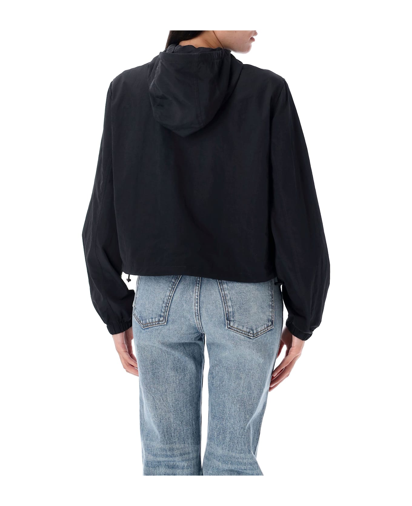 Burberry London Cropped Nylon Hooded Jacket - BLACK