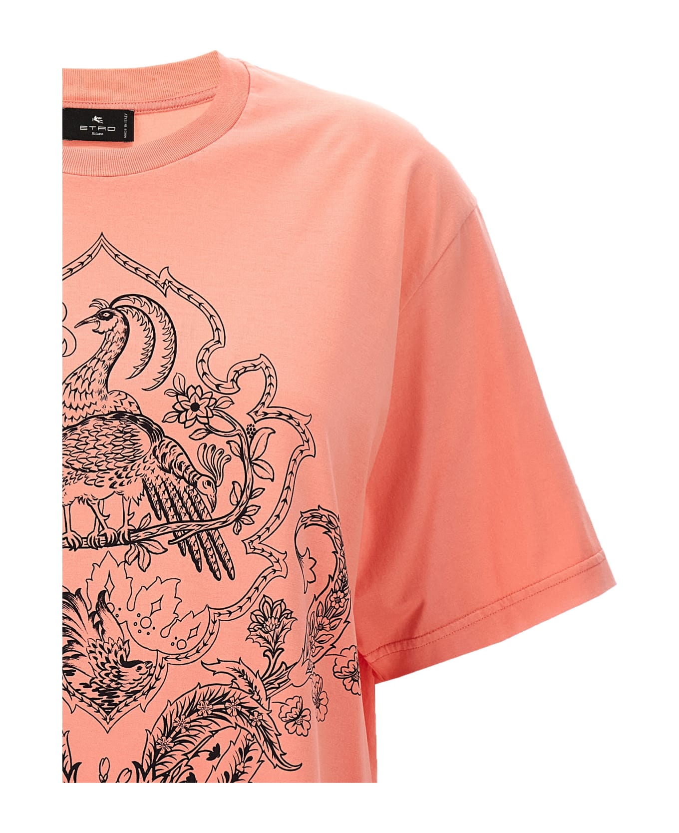 Etro Logo Print T-shirt - Pink