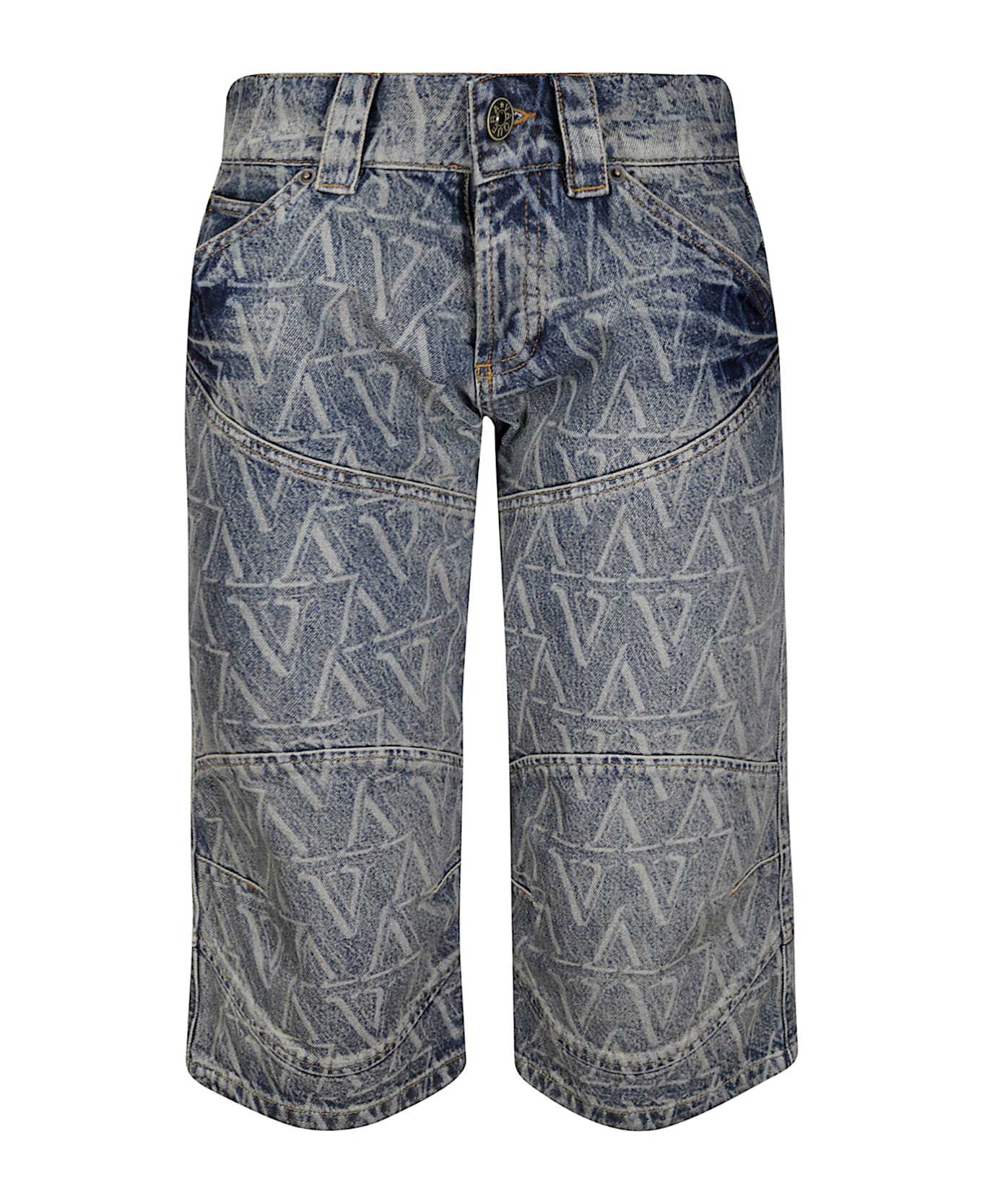 Vaquera Women Knee Pad Shorts Woven - BLUE