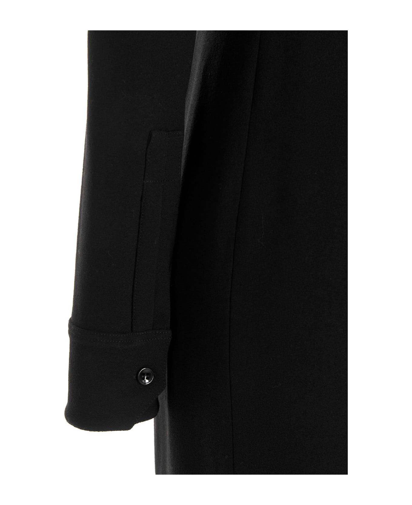 Saint Laurent Double Sablè Long Dress - Black  