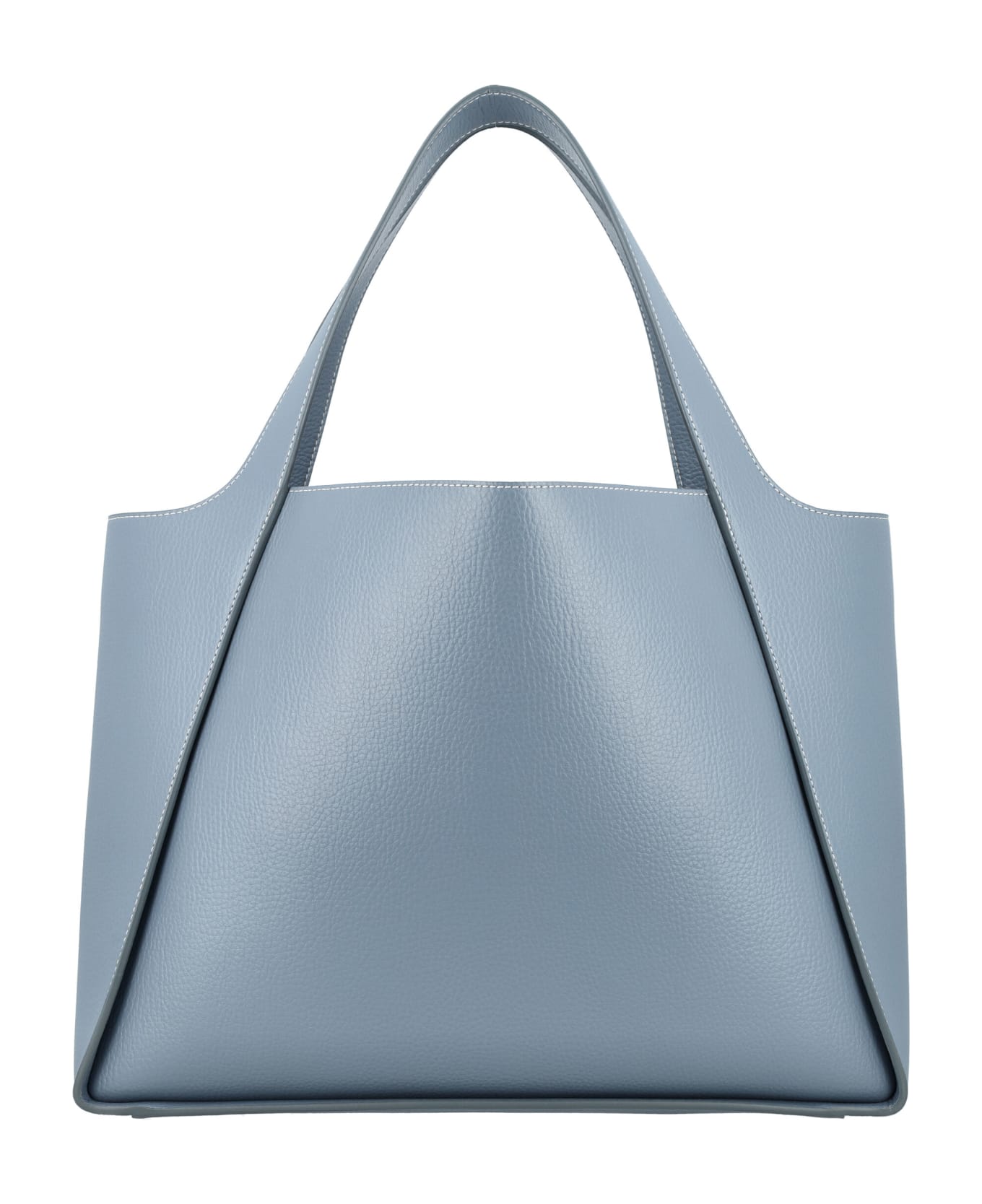 Stella McCartney Logo Grainy Alter Mat Tote Bag - BLUE GREY