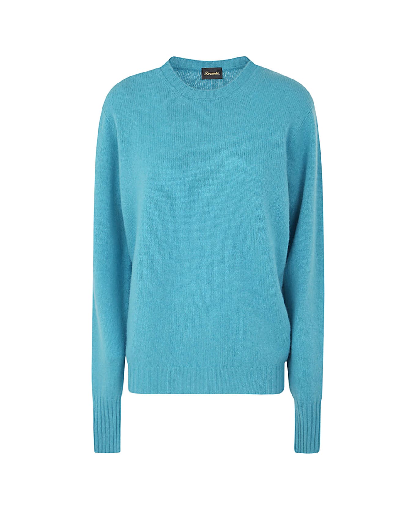 Drumohr Long Sleeve Crew Neck Sweater - Light Blue