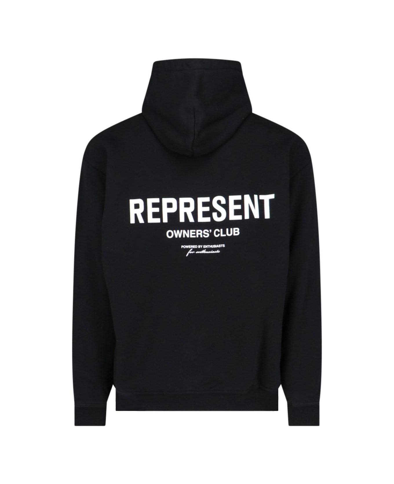REPRESENT Logo Hoodie Fleece - BLACK フリース
