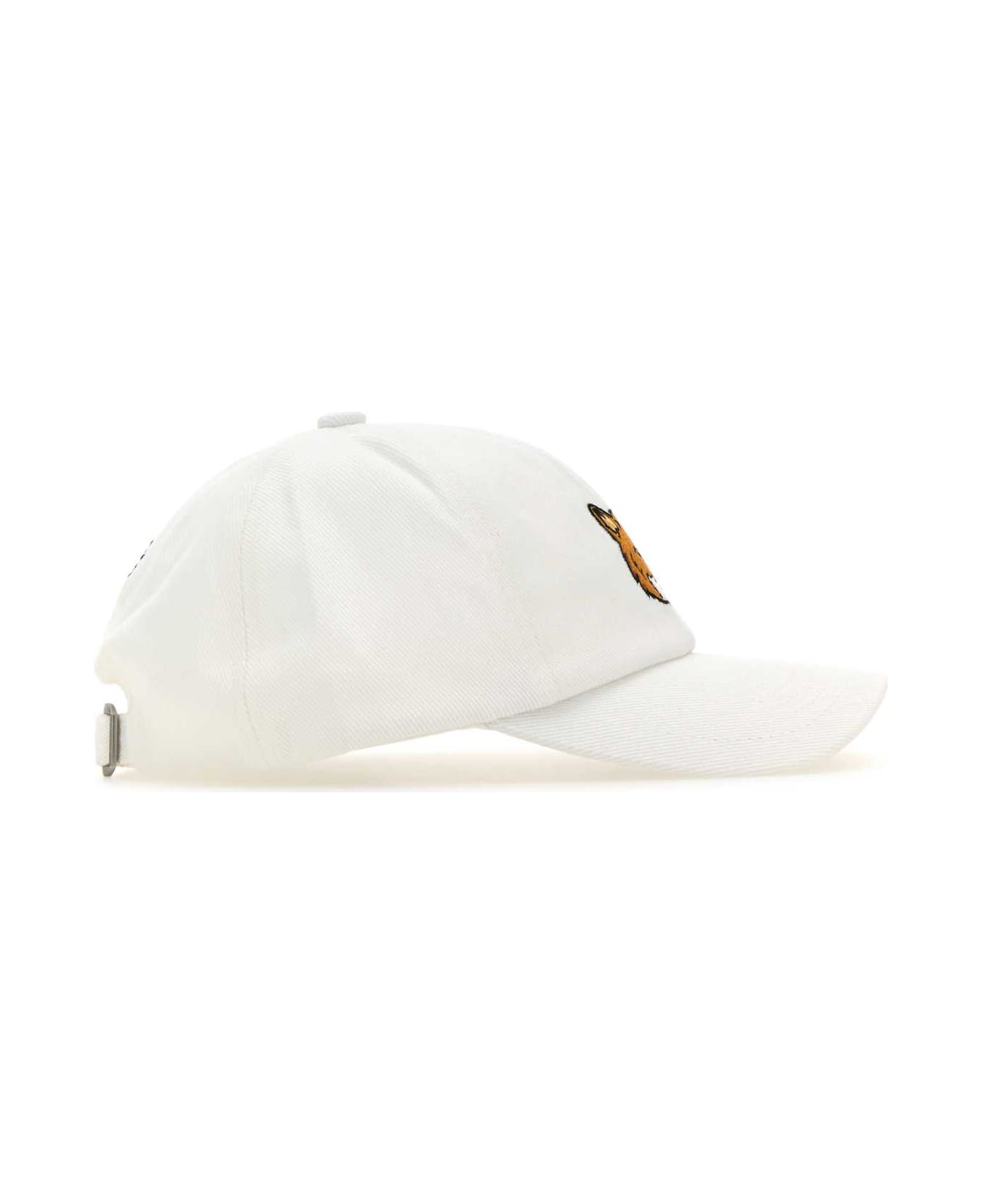 Maison Kitsuné White Cotton Baseball Cap - WHITE