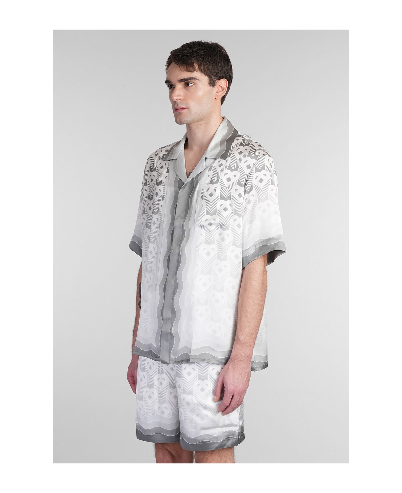 Casablanca Grey Silk Shirt - grey