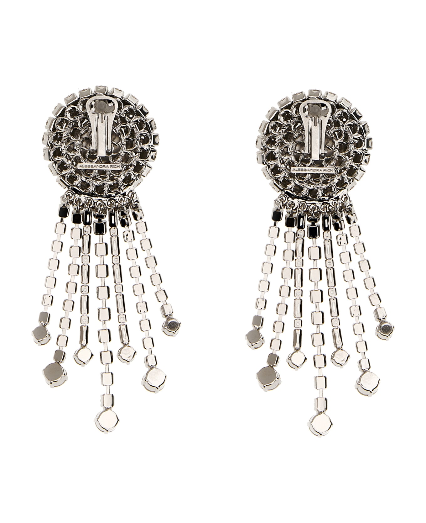 Alessandra Rich 'round' Earrings - Silver