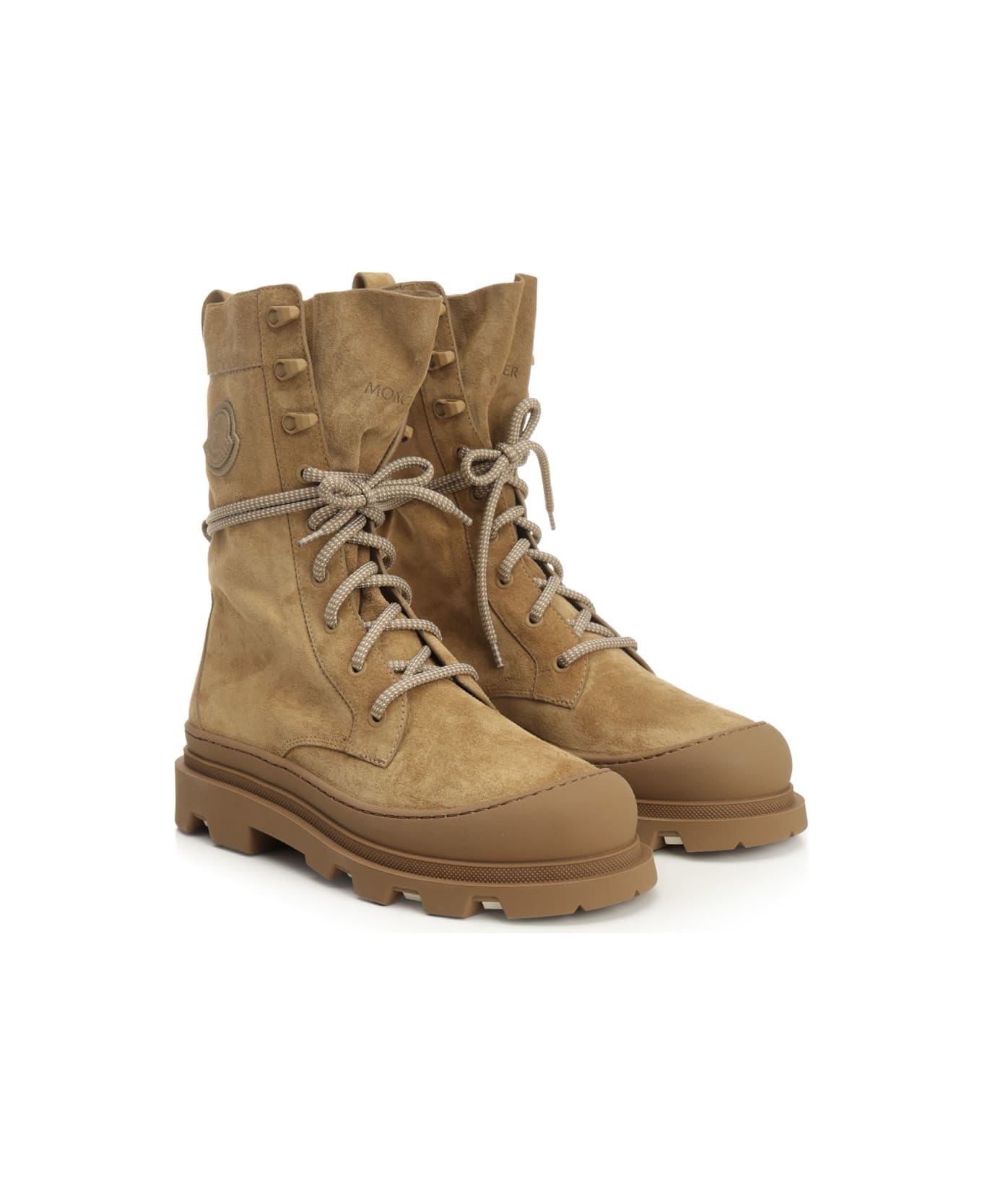 Moncler Vera High Suede Boots - NEUTRALS