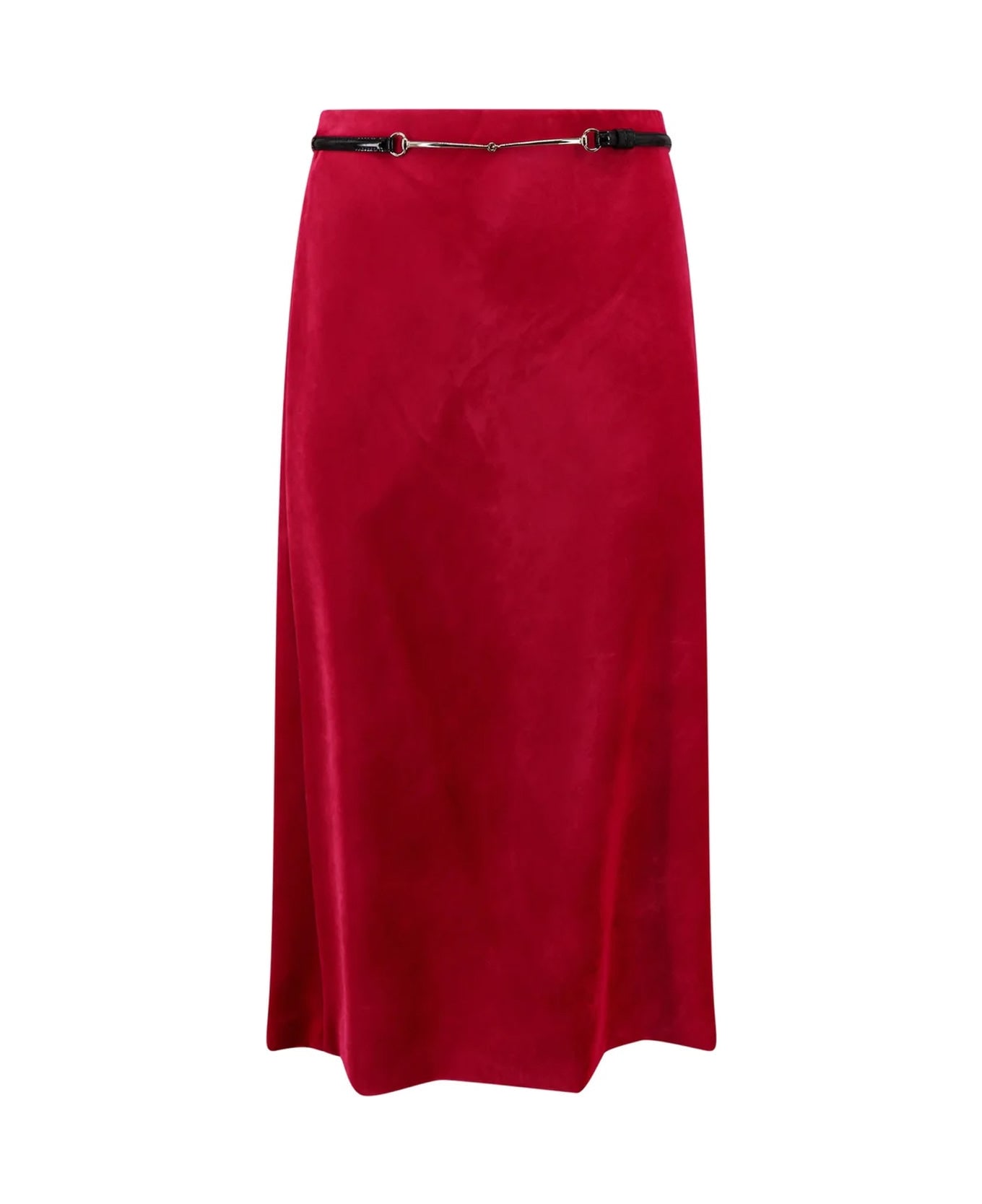 Gucci Velvet Bloom Midi Skirt - Pink スカート