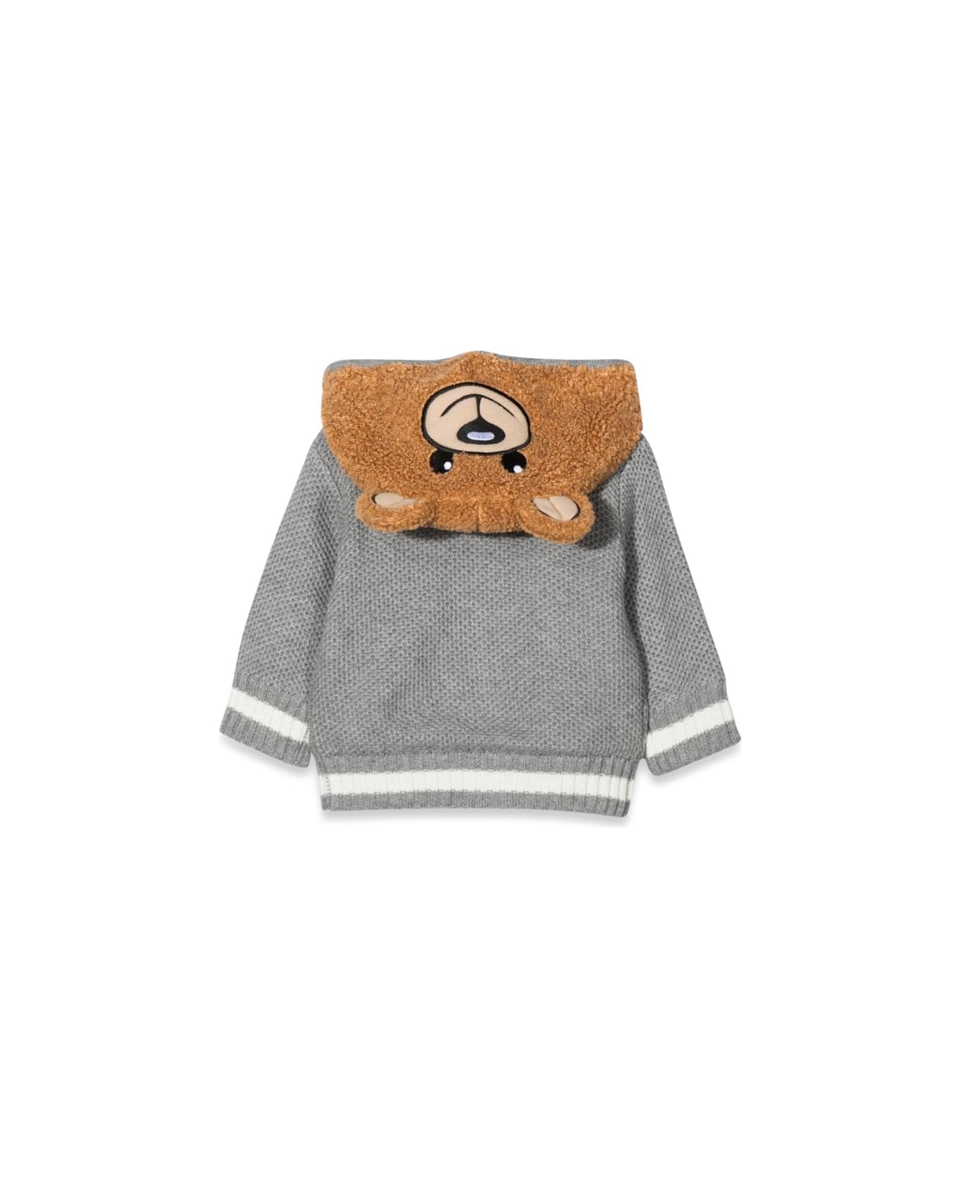 Moschino Teddy Bear Hooded Cardigan - GREY ニットウェア＆スウェットシャツ