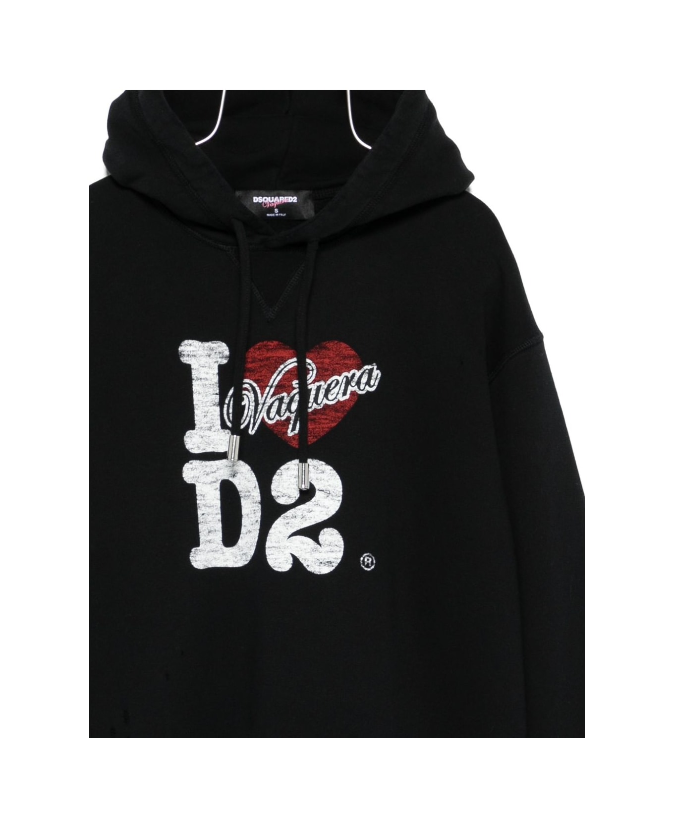 Dsquared2 Logo Cotton Hoodie - Black
