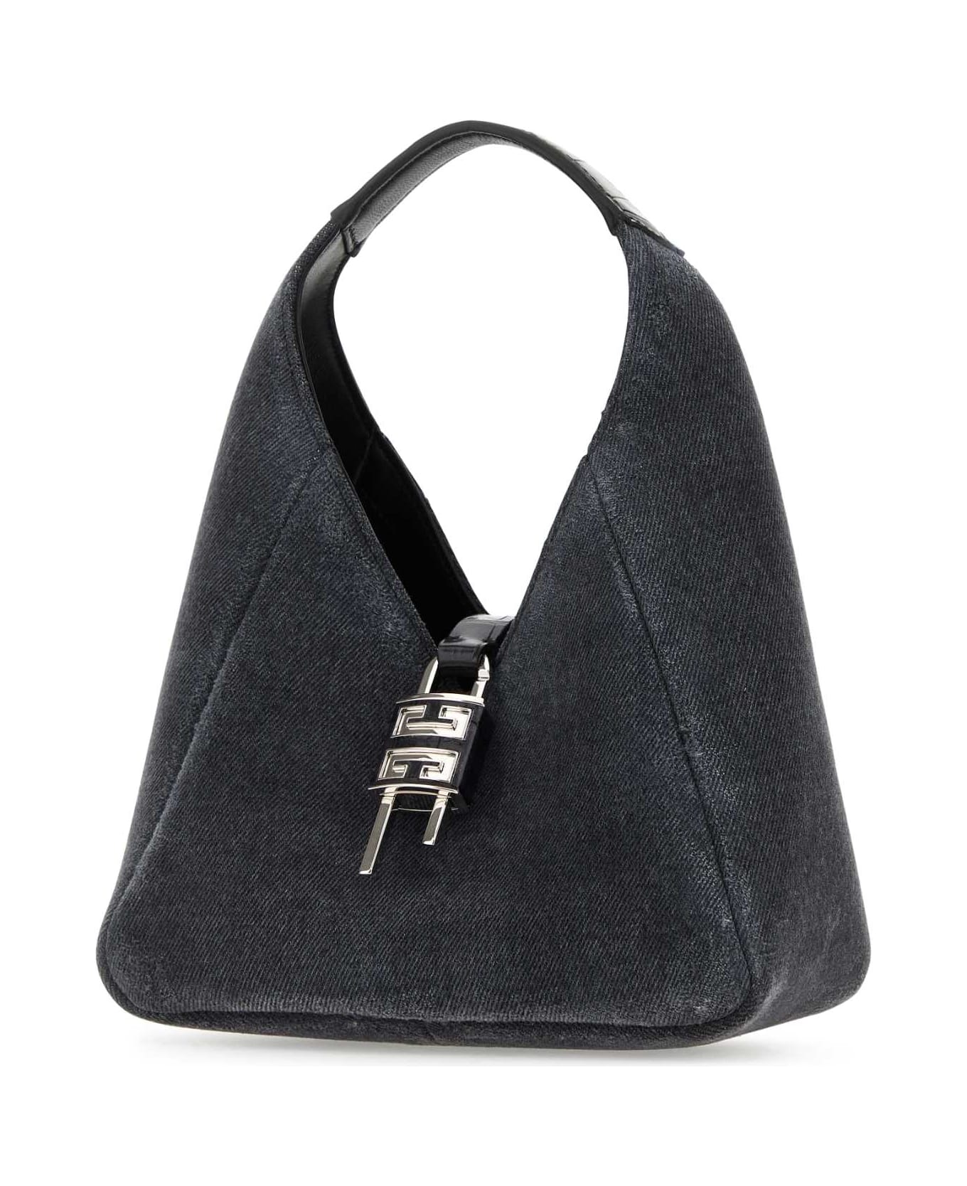 Givenchy Black Denim Mini G-hobo Handbag - BLACK