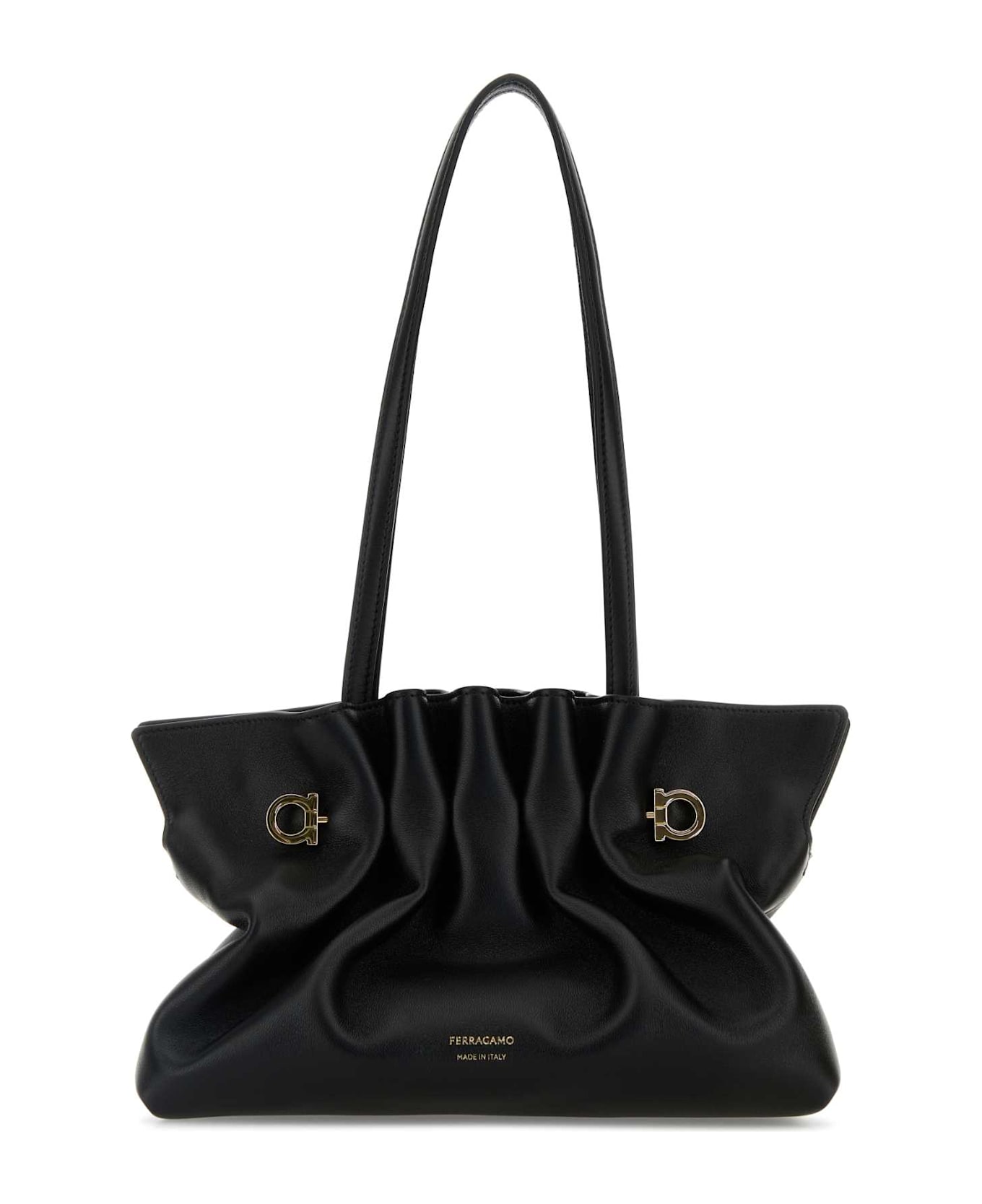 Ferragamo Black Leather Shoulder Bag - NERO