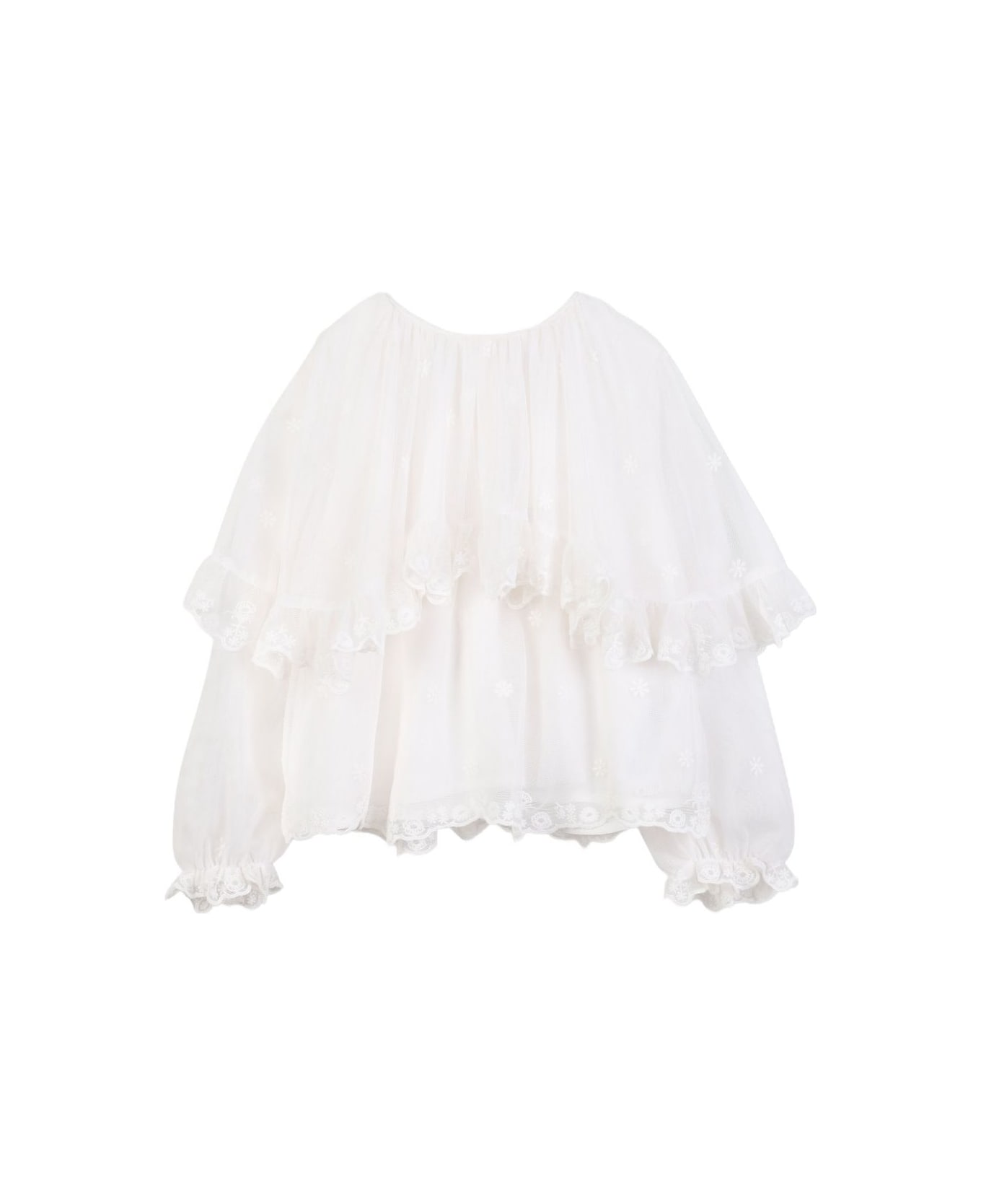 Chloé Kids Ruffled Blouse - White