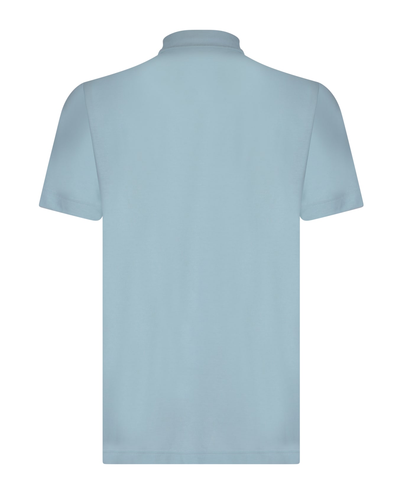 Zanone Light Blue Cotton Polo Shirt - Blue