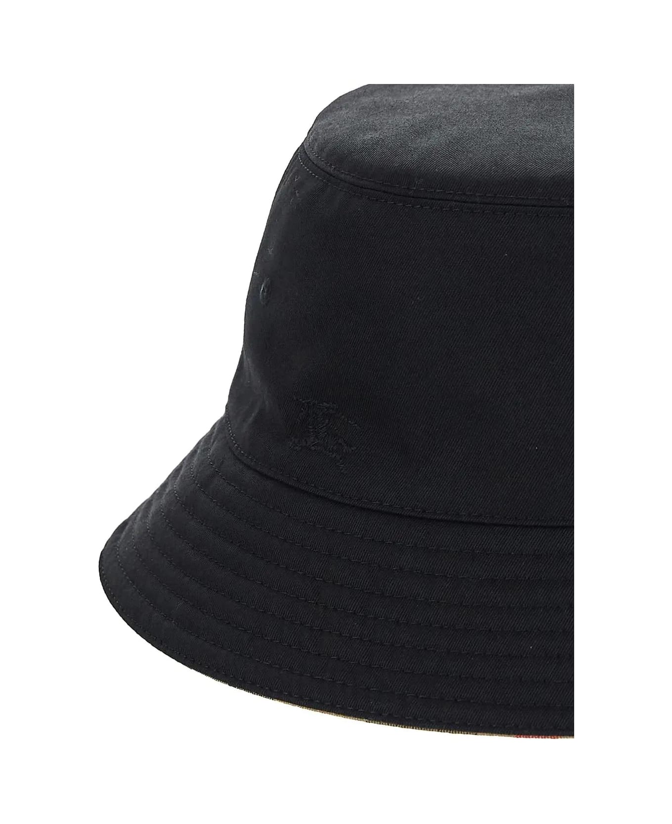 Burberry Bucket Hat - BLACK/NEUTRALS