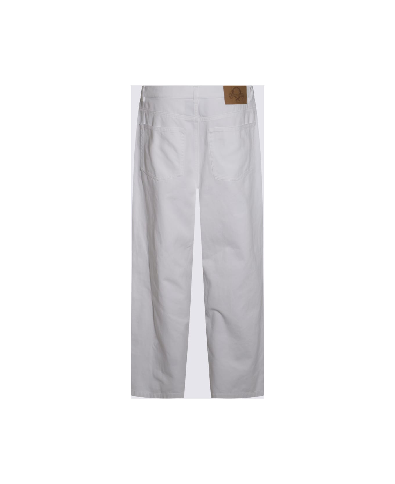 Moschino White Cotton Pants - White