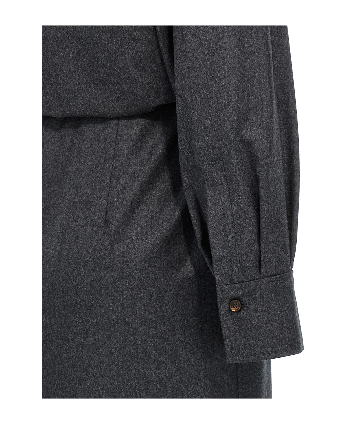 Brunello Cucinelli Wallet Chemisier Dress - Gray