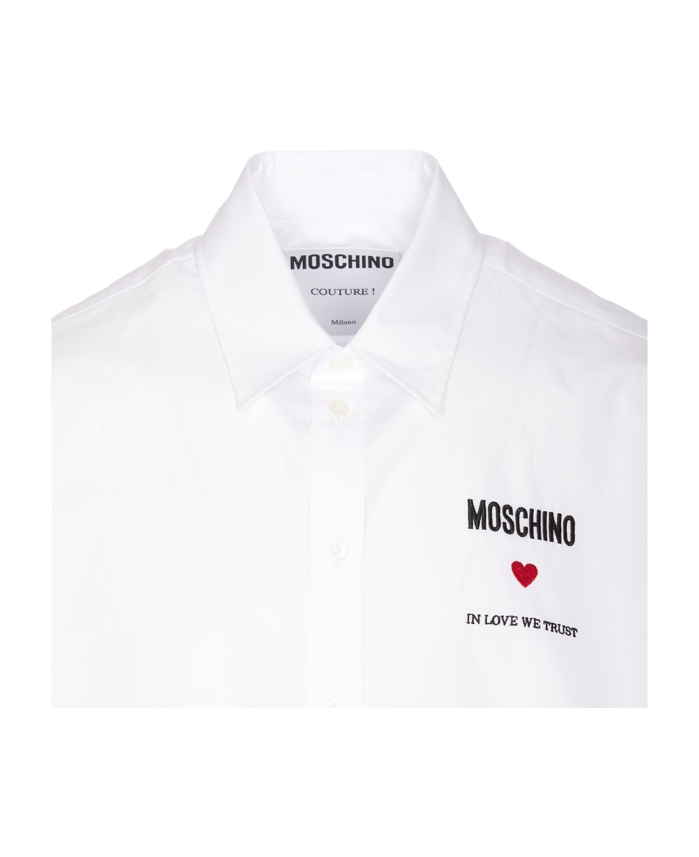 Moschino In Love We Trust Shirt - White
