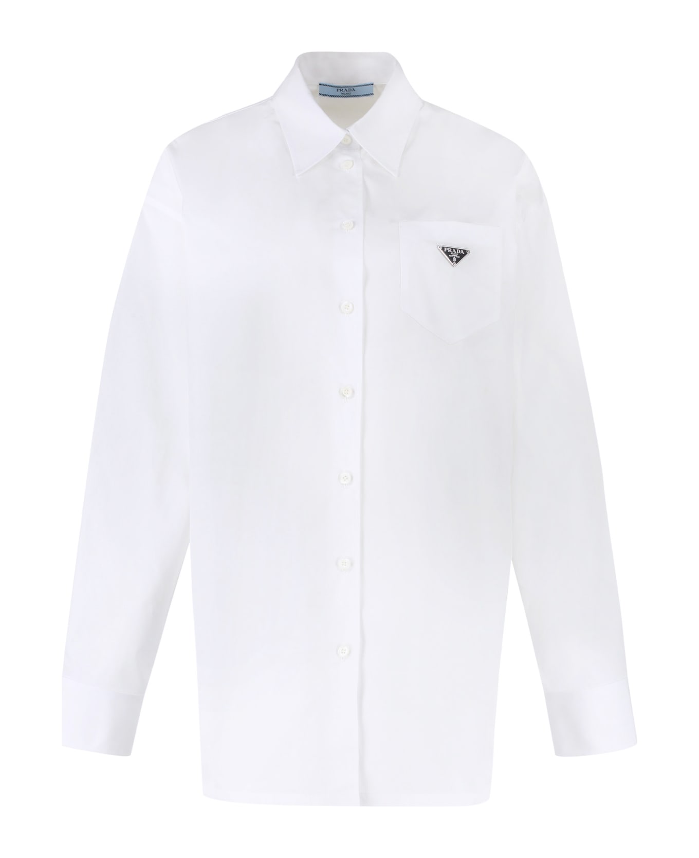 Prada Long Sleeve Cotton Shirt - White