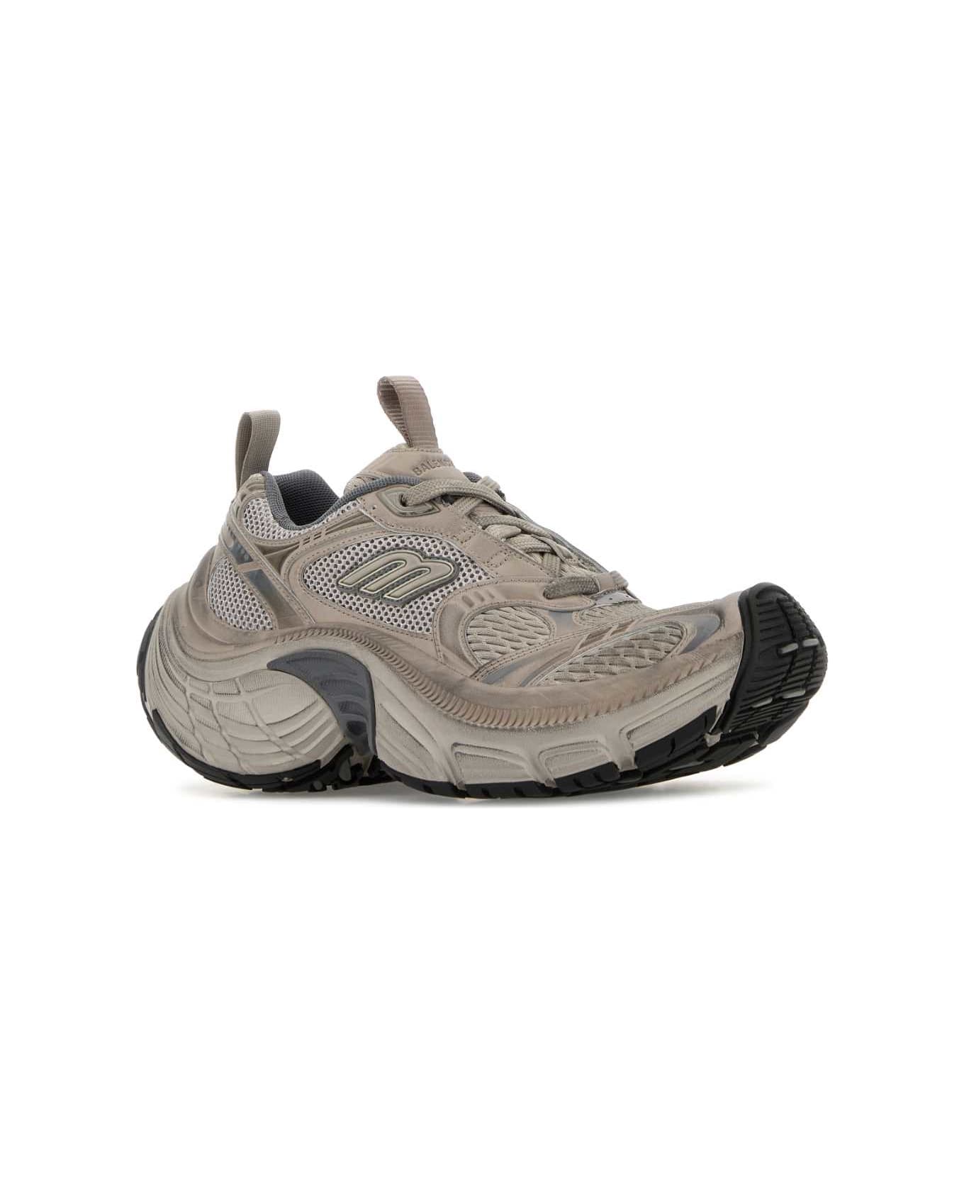 Balenciaga Multicolor Mesh And Rubber 6xl Sneakers - TAUPE MIX/GREY/BLACK
