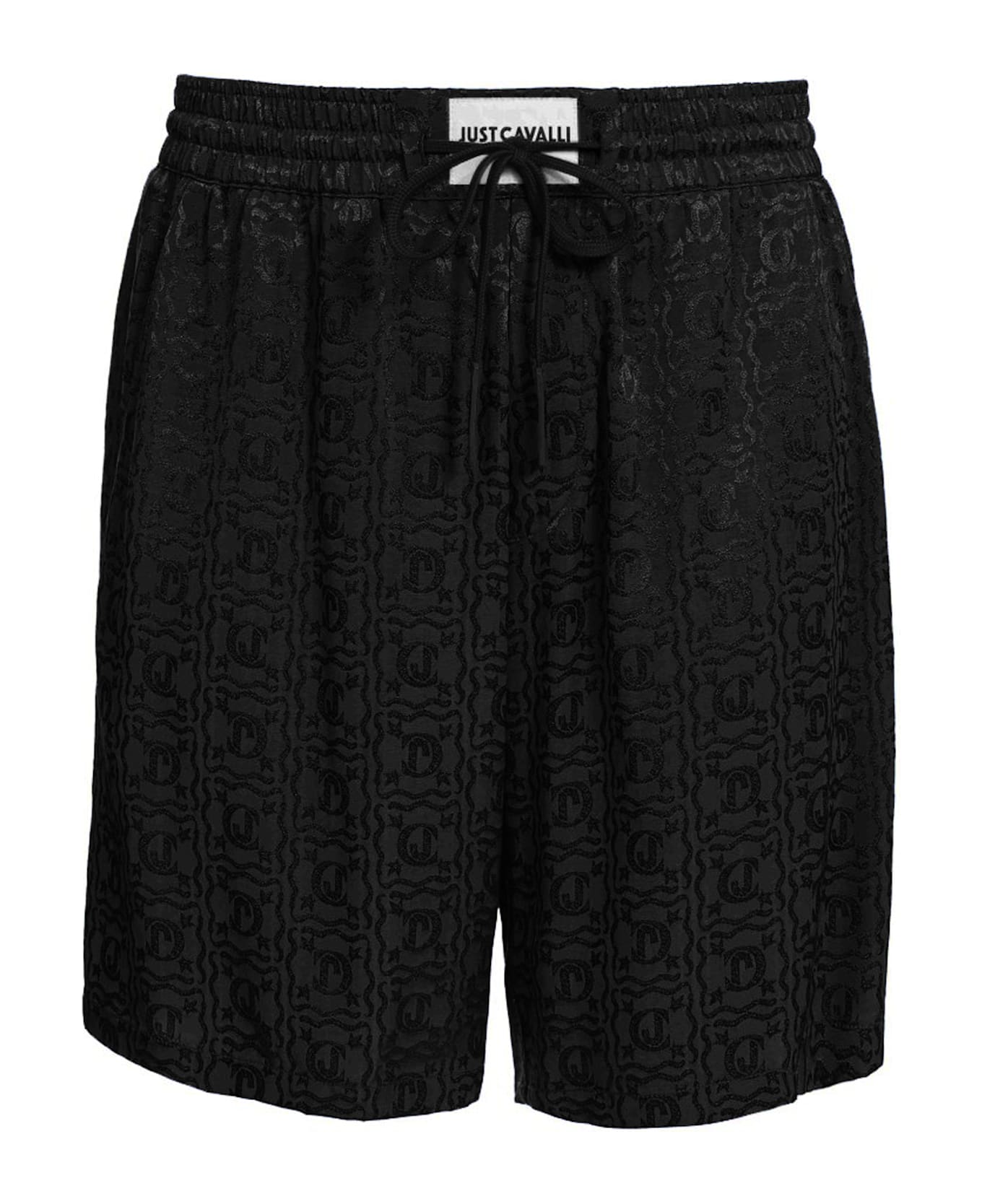 Just Cavalli Black Bermuda Shorts - Black