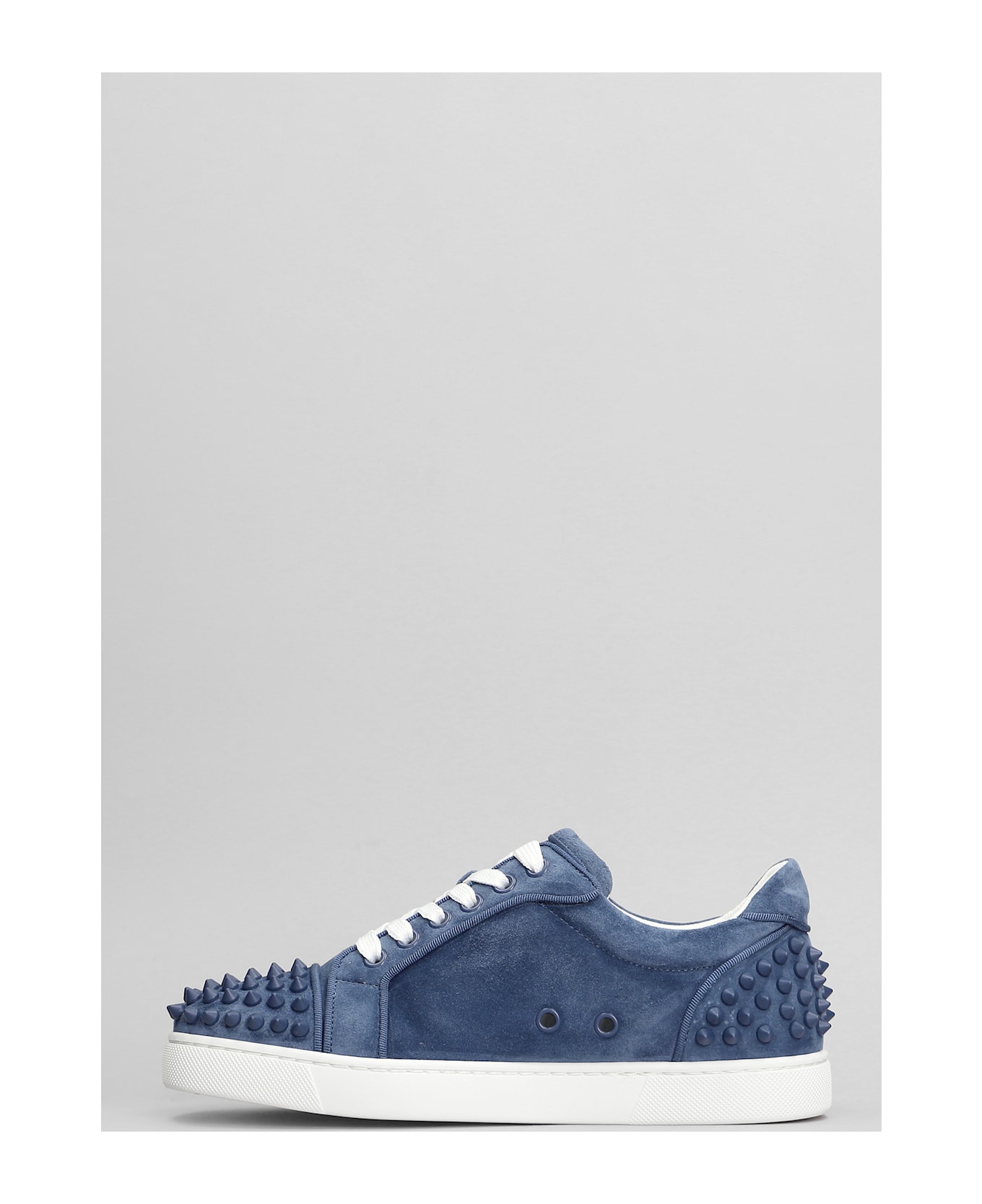 Christian Louboutin Vieira 2 Orlato Sneakers In Blue Suede - blue