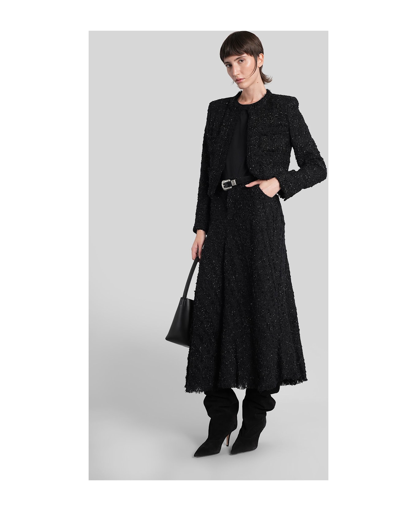 IRO Safira Casual Jacket In Black Cotton - black