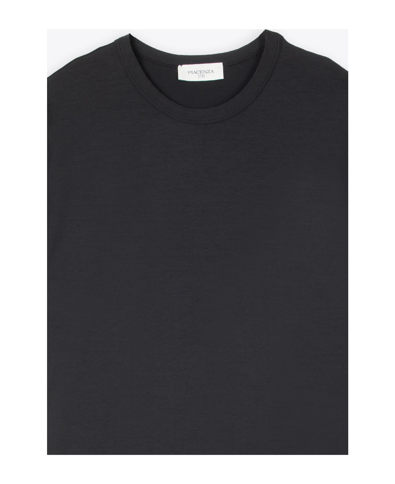 Piacenza Cashmere T-shirt Black lightweight cotton t-shirt - Nero