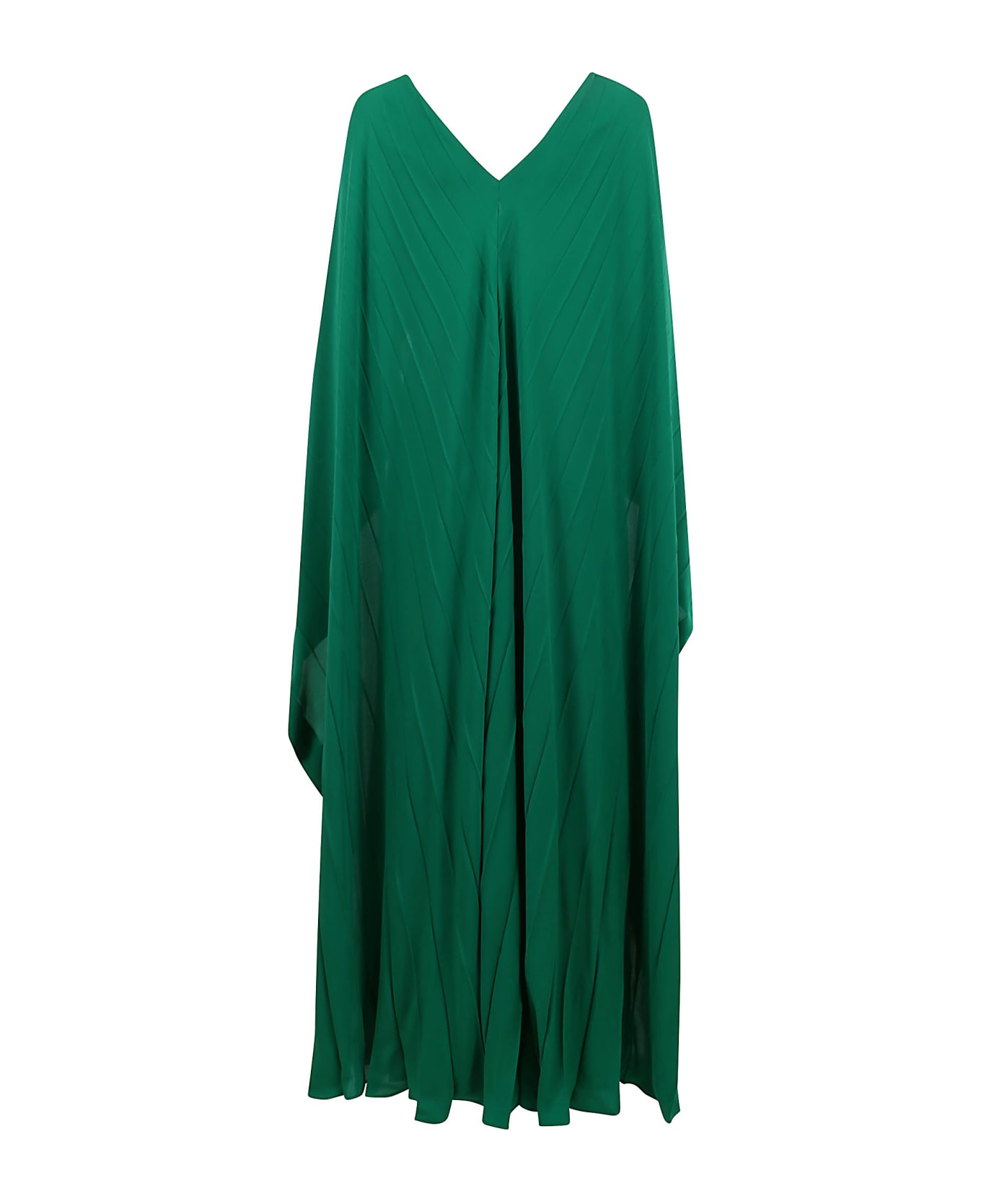 Valentino Garavani Dress Solid Georgette - Pure Green