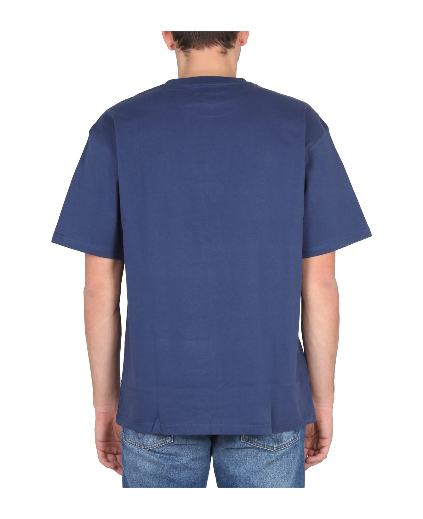 Market Crewneck T-shirt - BLU