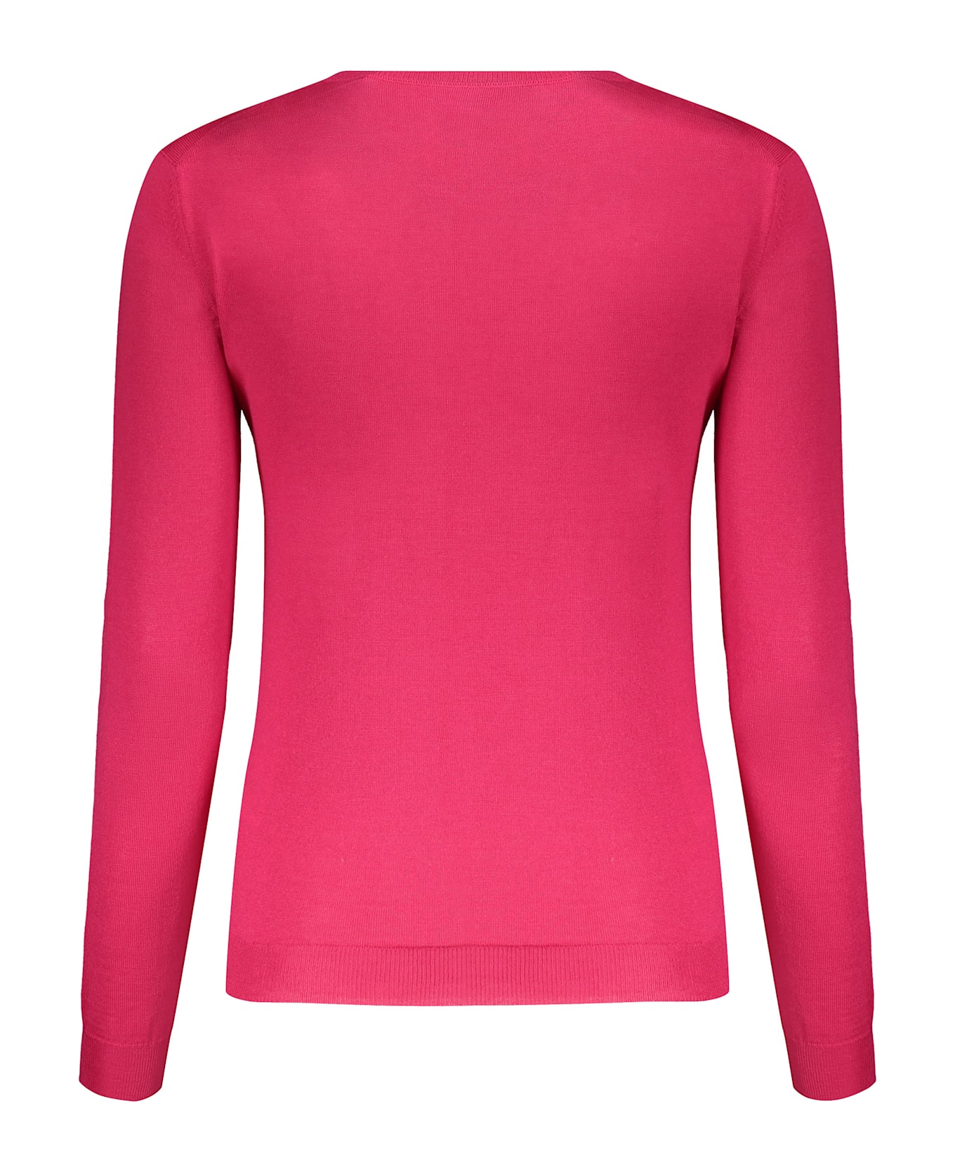 Valentino Garavani Long Sleeve Crew-neck Sweater - Fuchsia