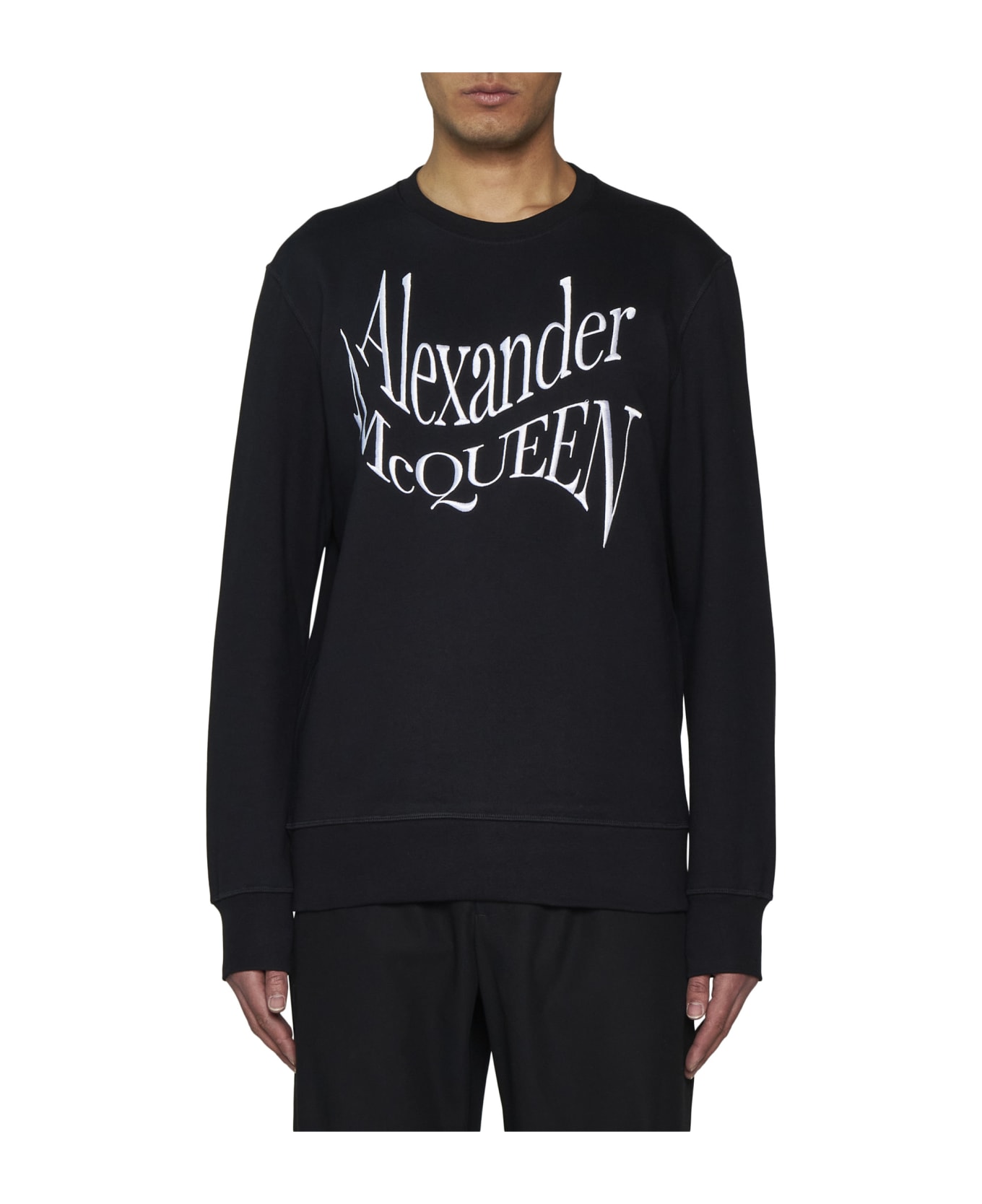 Alexander McQueen Warped Logo Sweatshirt - Black
