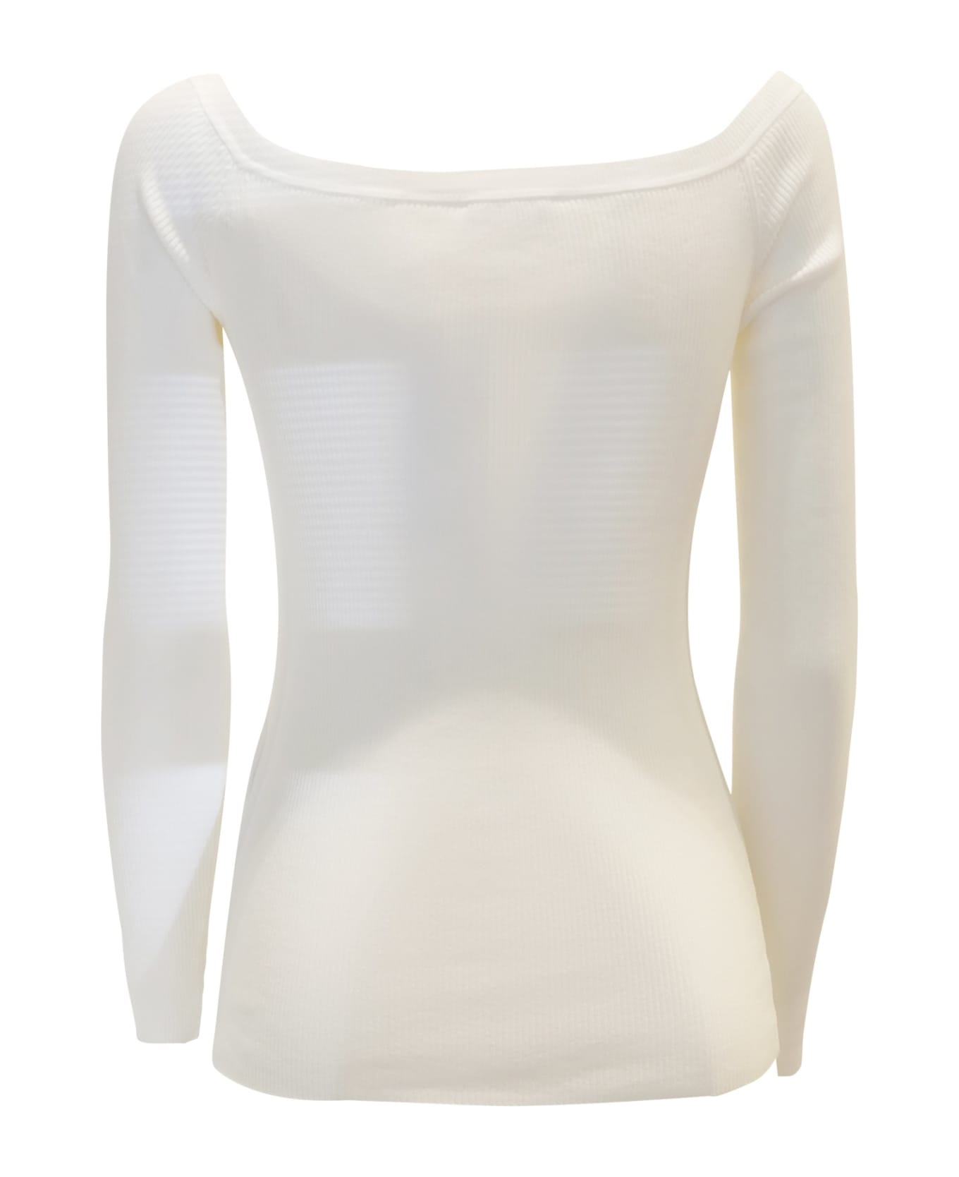 Parosh Cream Cotton Cipria24 Sweater - CREAM ニットウェア