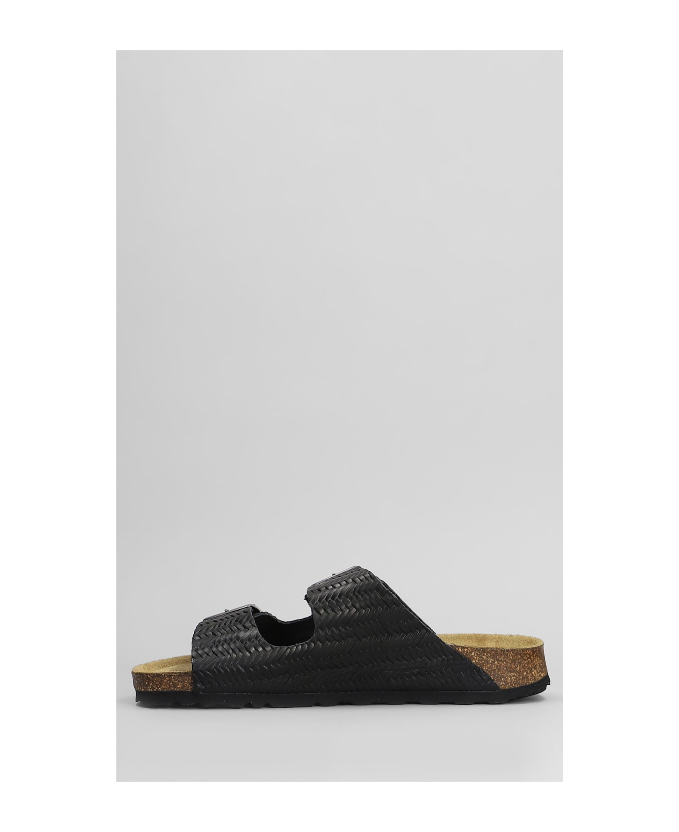 Cubanas Amalia Flats In Black Leather - black