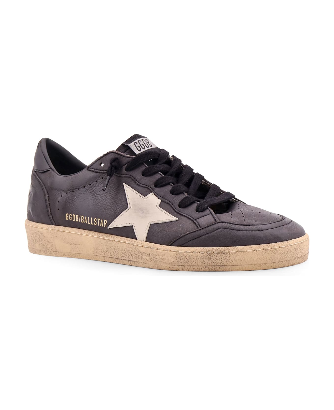 Golden Goose Ball Star Low-top Leather Sneakers - DARK GRAY/SAND