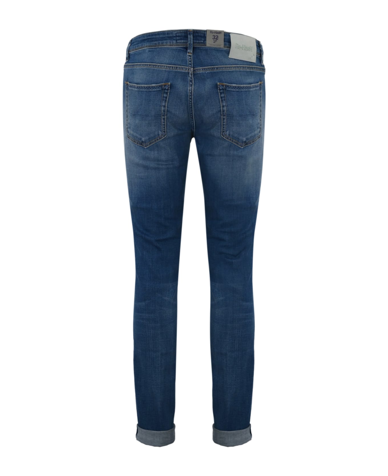 Re-HasH Rubens-z Jeans In Stretch Denim - Blue