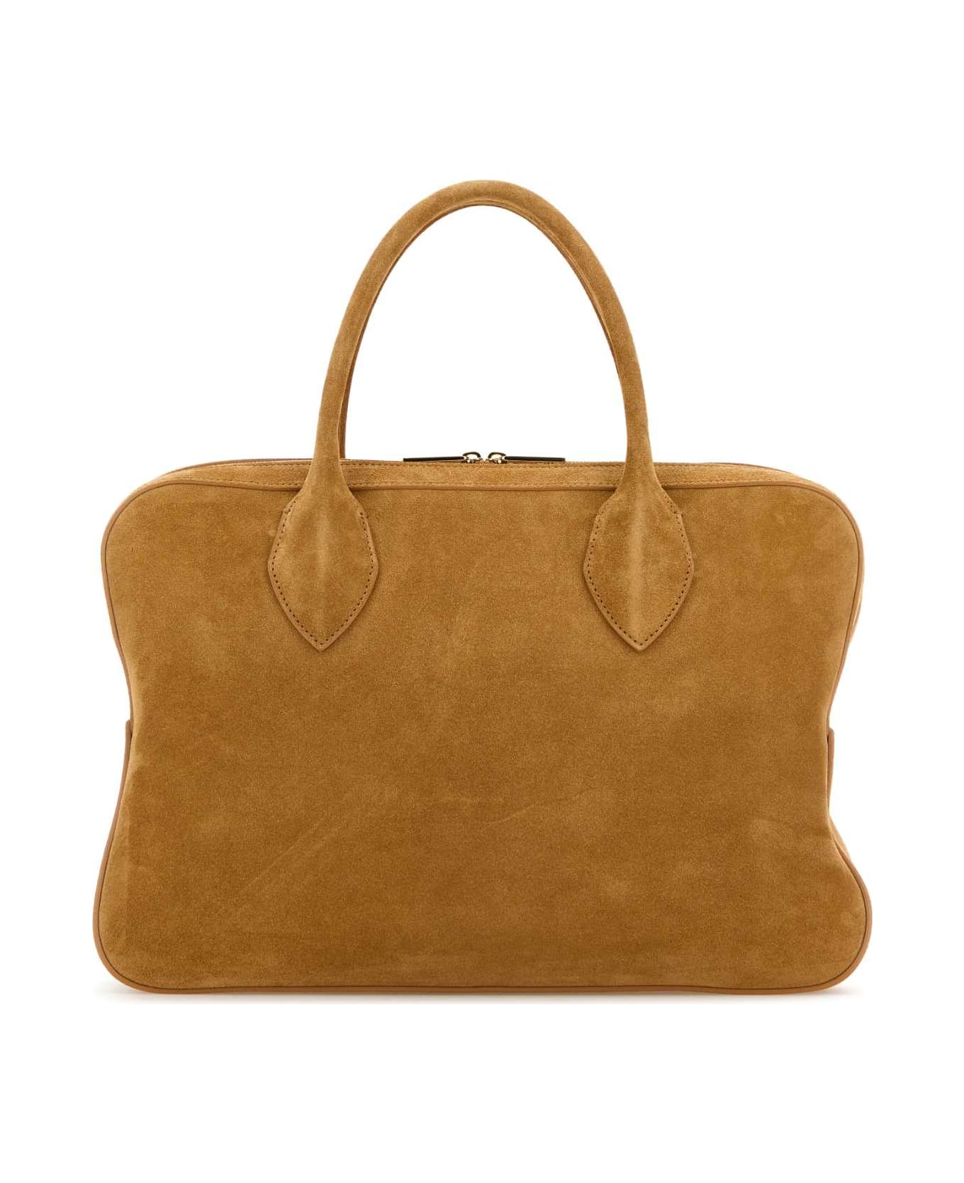 Ferragamo Camel Suede Medium Handbag - NATURALE6