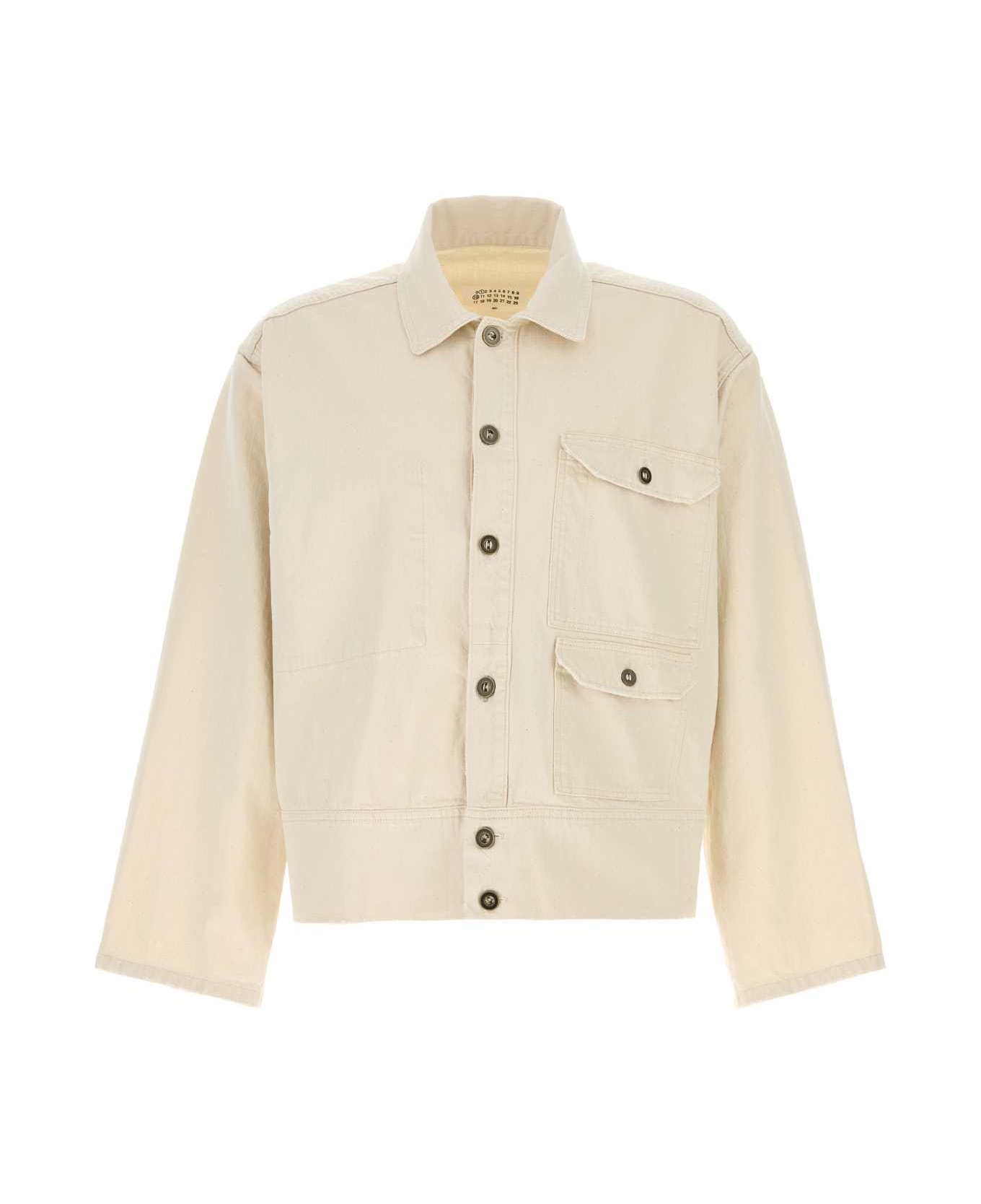Maison Margiela Melange Sand Denim Jacket - ECRU