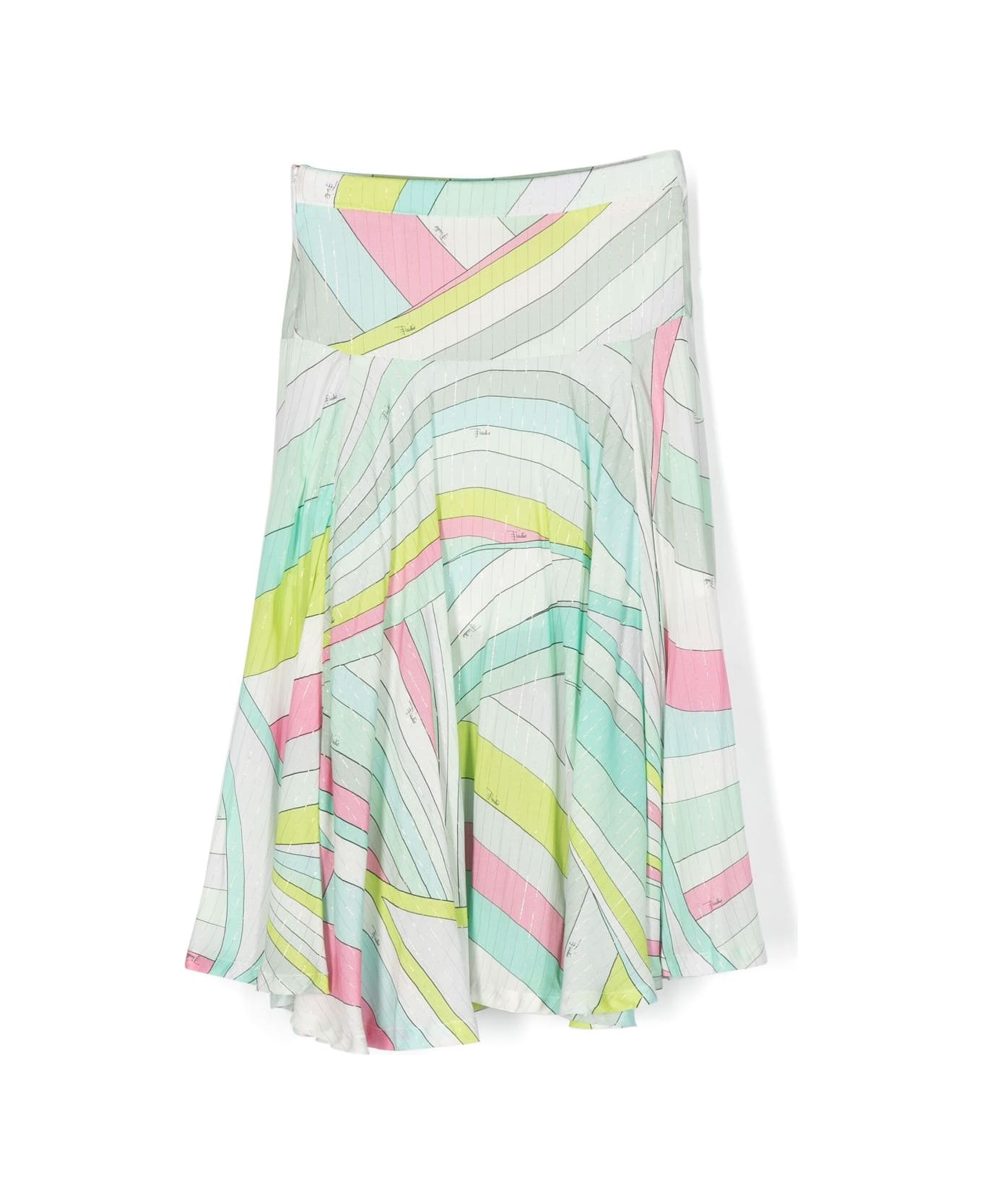 Pucci Pleated Skirt - Light blue